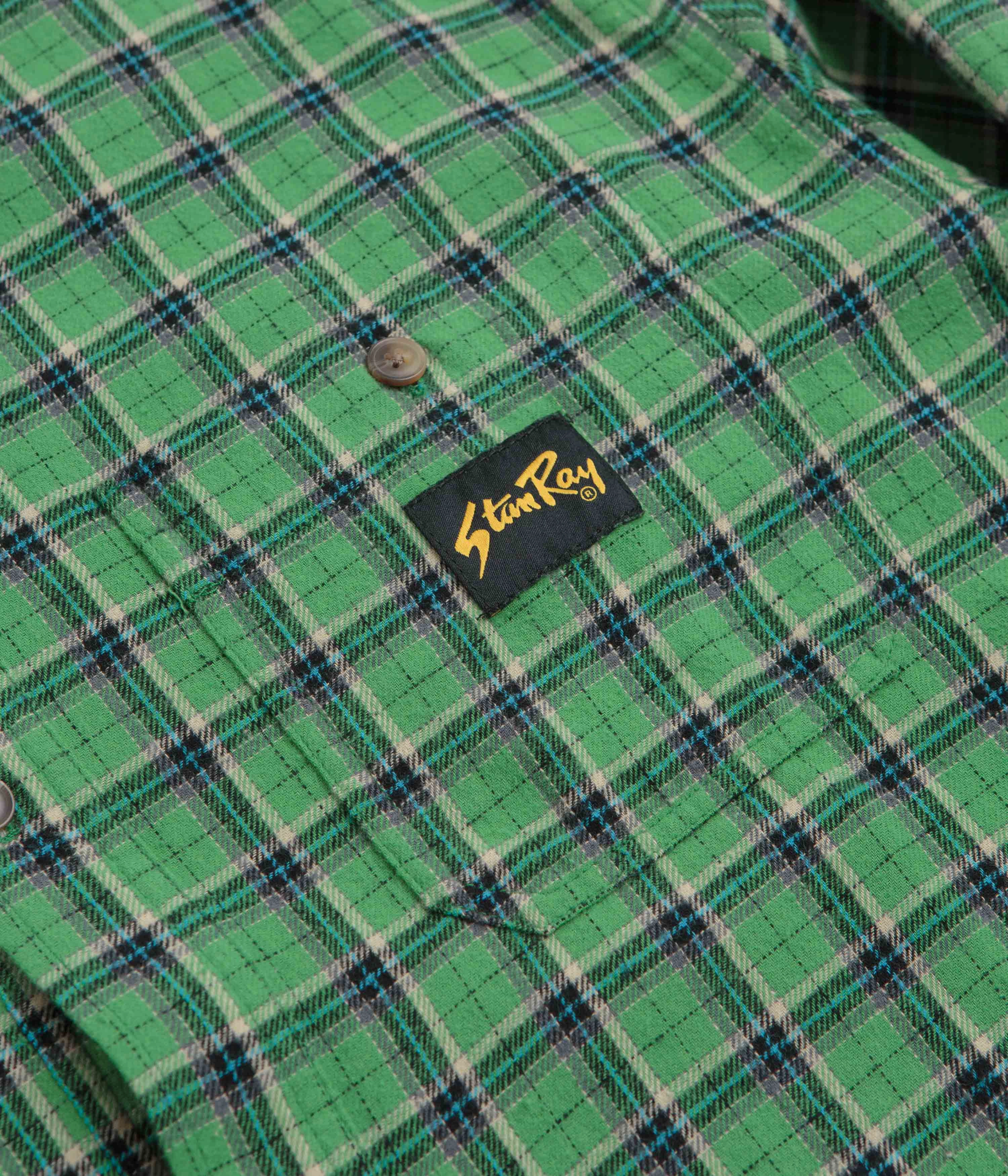 Stan Ray Flannel Shirt - Summer Green Plaid Loose Comfort