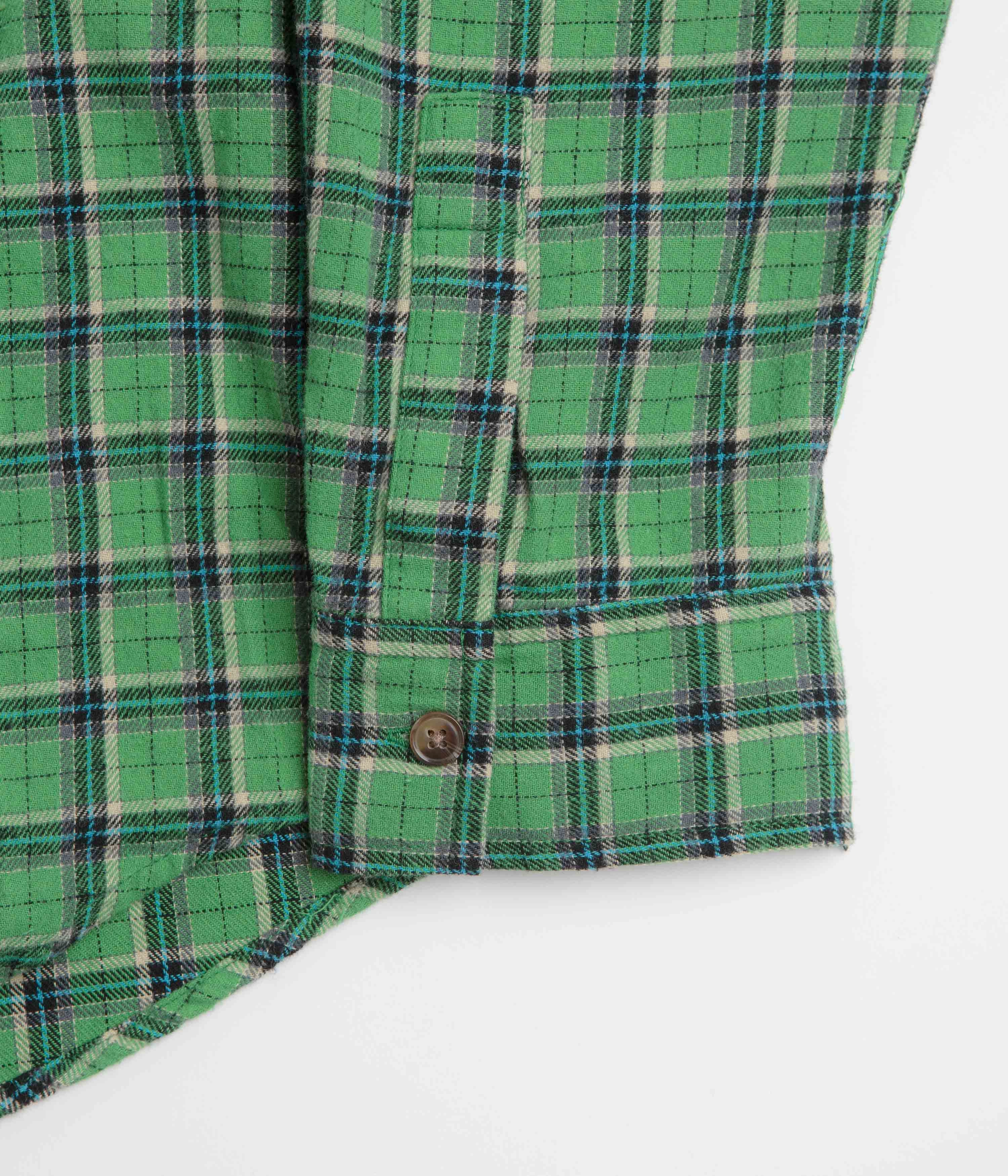 Statement Piece Traveler??s Choice Stan Ray Flannel Shirt - Summer Green Plaid