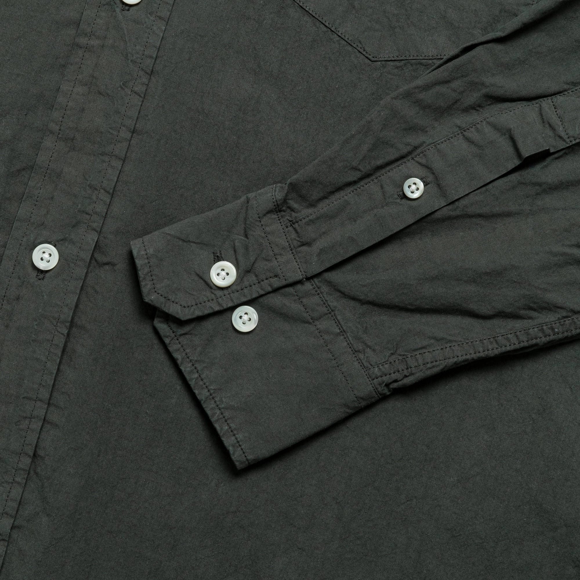 Reinforced Collar Abrasion resistant Ole Cotton Tencel Shirt - Black Olive