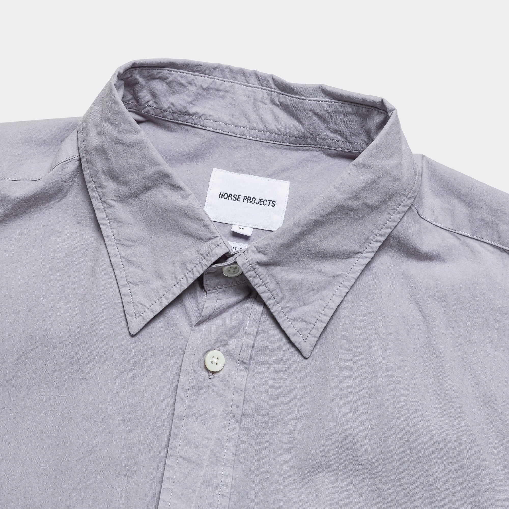 Structured Collar Ole Cotton Tencel Shirt - Crocus Purple