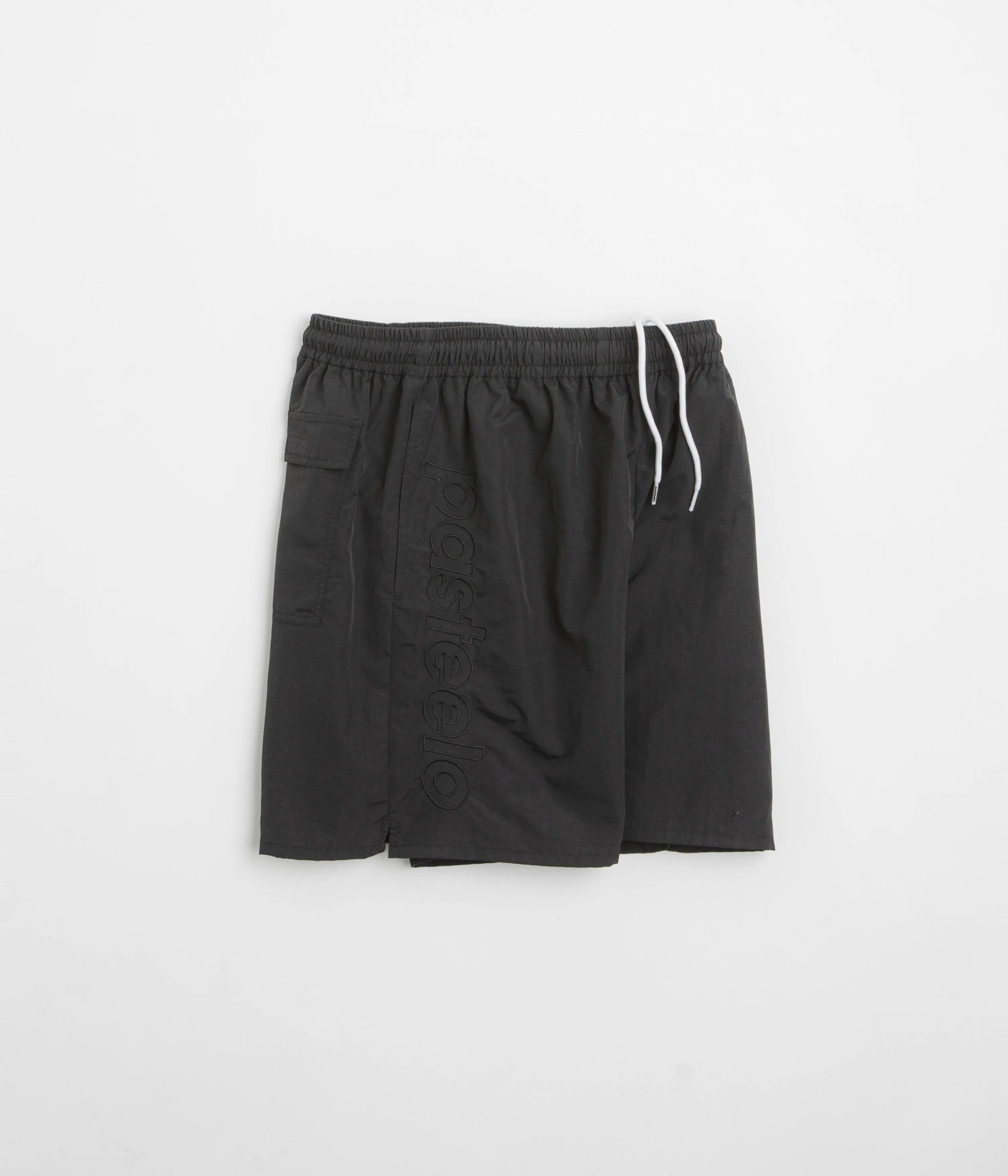 Stain Release Finish Pasteelo Script Active Shorts - Black