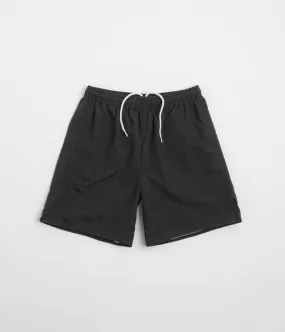 Pasteelo Script Active Shorts - Black earthy shades Trendy Comfort
