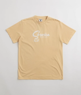 Service Works Espresso T-Shirt - Khaki Stretch Knit