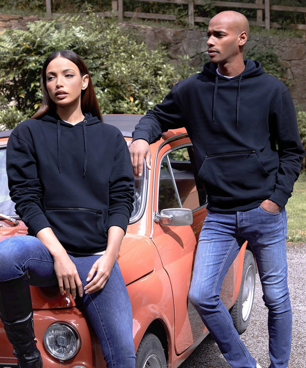 Regular Fit Pique Hoodie With Zipped Pocket | NAVY Lounge Comfort organic materials