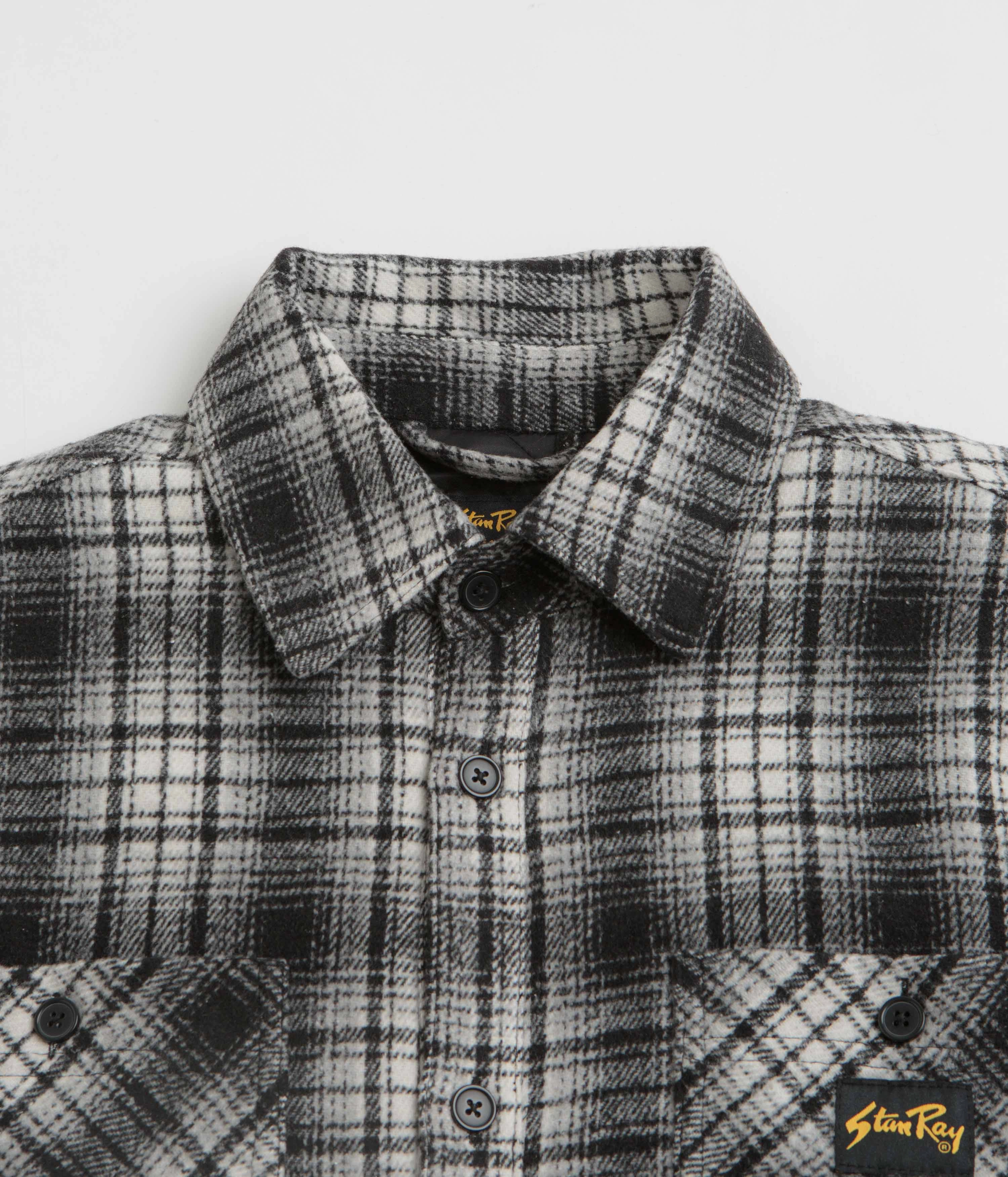 Stan Ray Quilted Plaid Overshirt - Blue Layered Wear