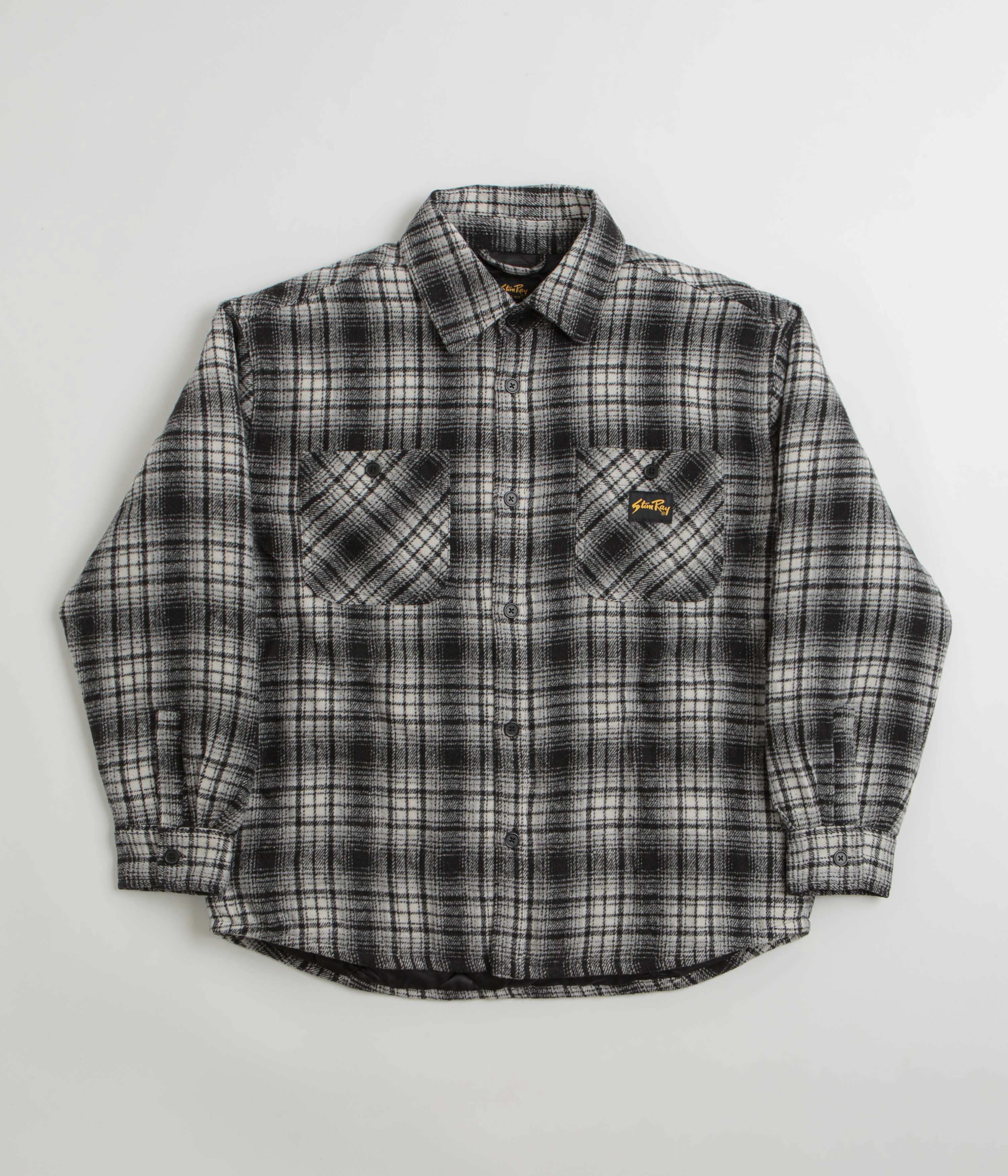 Stan Ray Quilted Plaid Overshirt - Blue morning Breathable Material