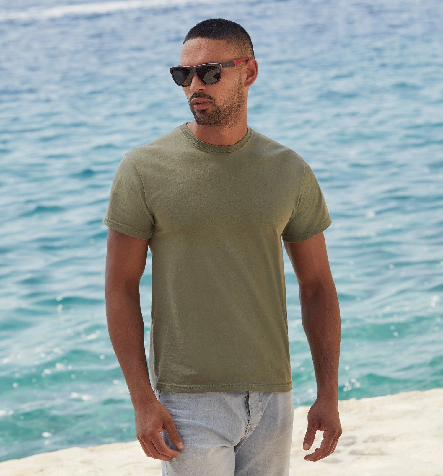 Original Full Cut T | BLACK Abstract mystery Layered Neckline