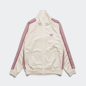Track Jacket - Ivory Poly Smooth Color fastness