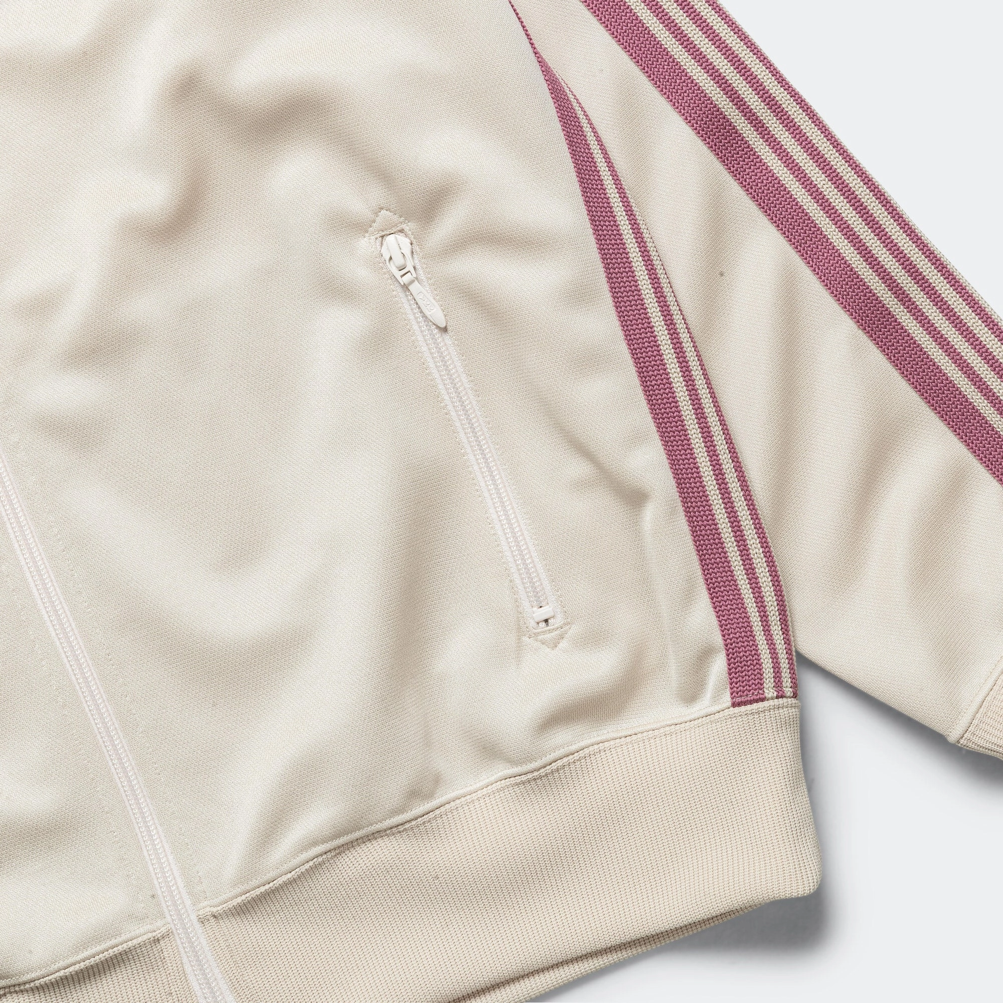 Track Jacket - Ivory Poly Smooth Mid range