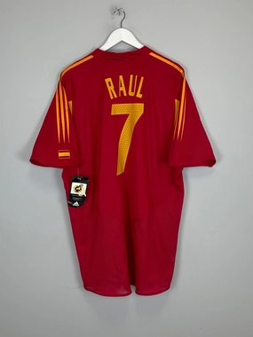 Durable Double Stitched 2004/06 SPAIN RAUL #7 *BNWT* HOME SHIRT (XL) ADIDAS