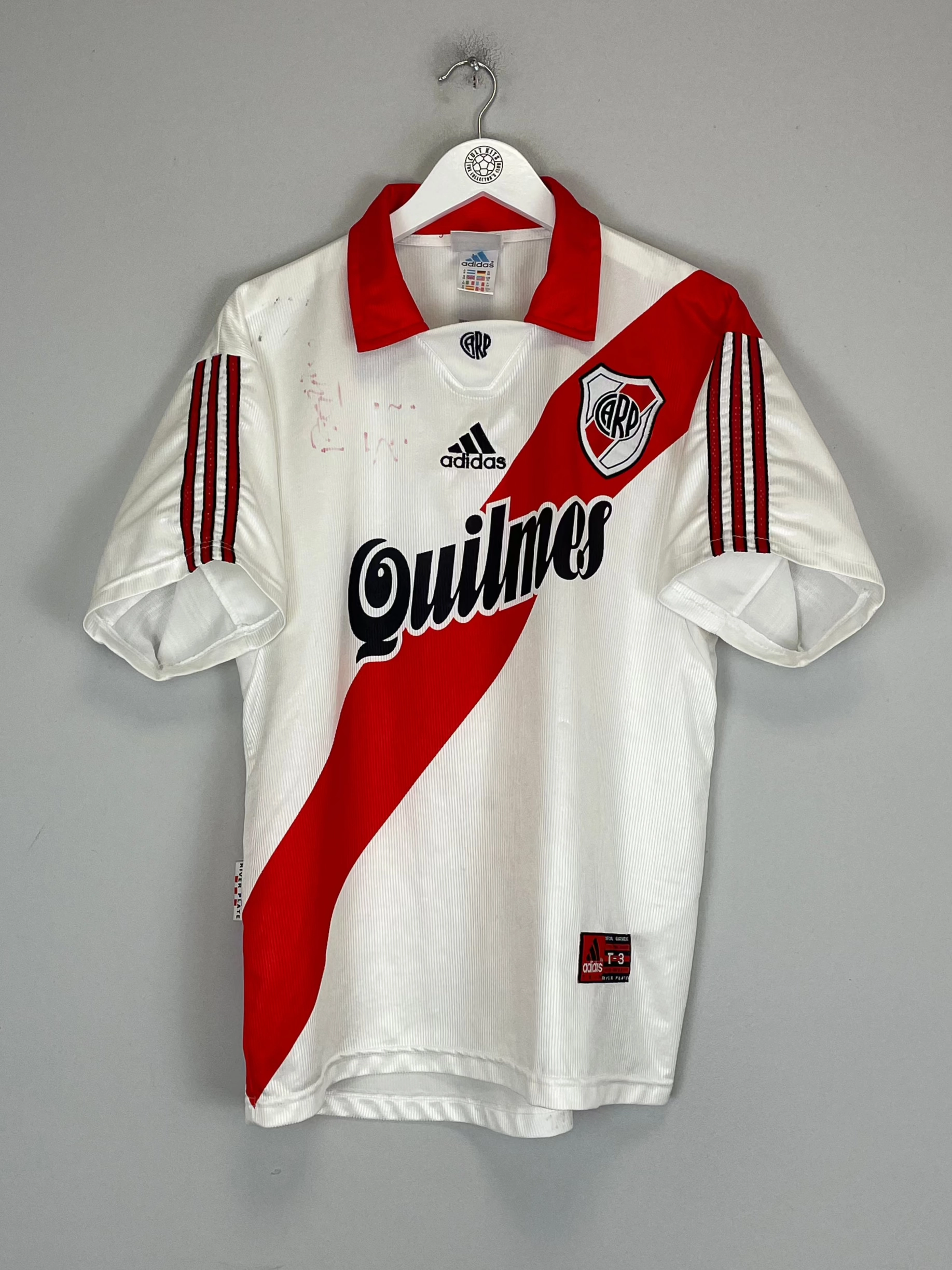 1999/00 RIVER PLATE *SIGNED* HOME SHIRT (M) ADIDAS Classic Crew Neck Design