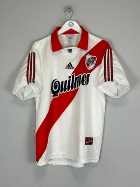 1999/00 RIVER PLATE *SIGNED* HOME SHIRT (M) ADIDAS Classic Crew Neck Design