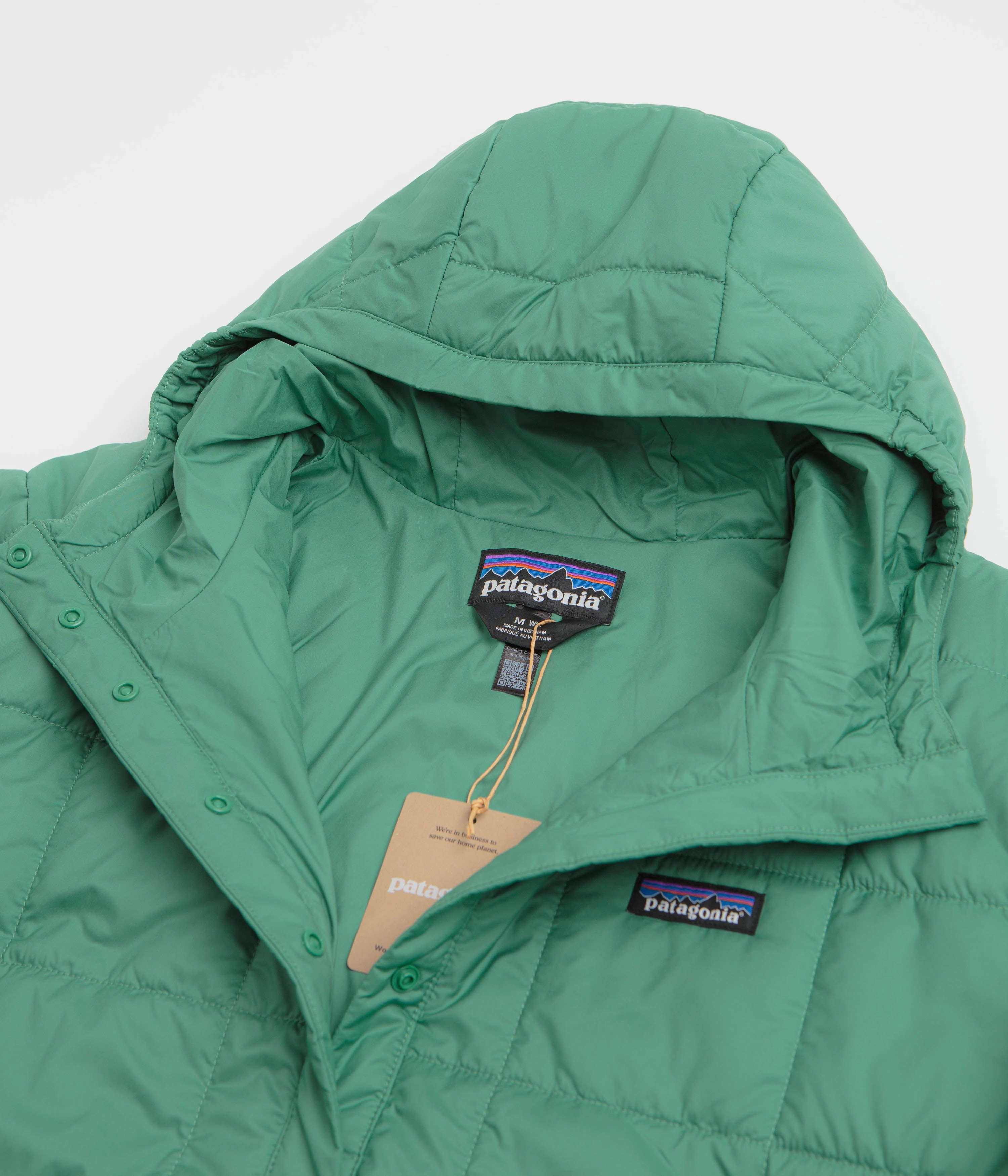 Patagonia Womens Light Gust Hooded Pullover Jacket - Heartleaf Green Go Anywhere