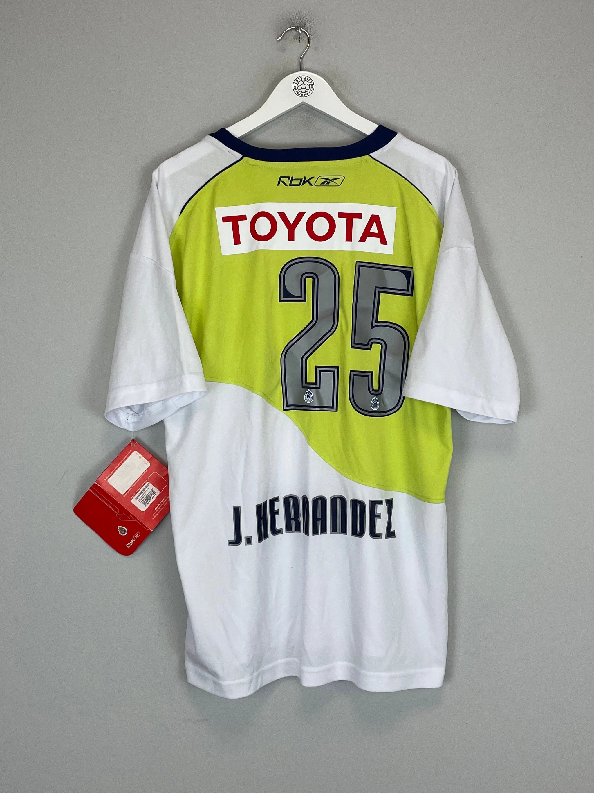 Modern Cut Move Support 2007/08 CHIVAS J.HERNANDEZ #25 *BNWT* AWAY SHIRT (XL) REEBOK