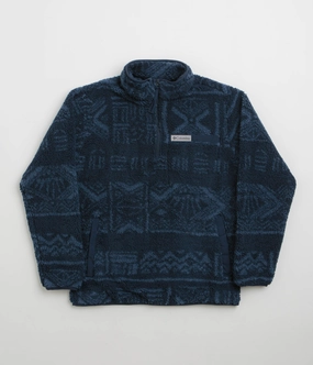 Columbia Rugged Ridge High Pile Half Zip Fleece - Collegiate Navy / Deschutes Days Relaxed Comfort