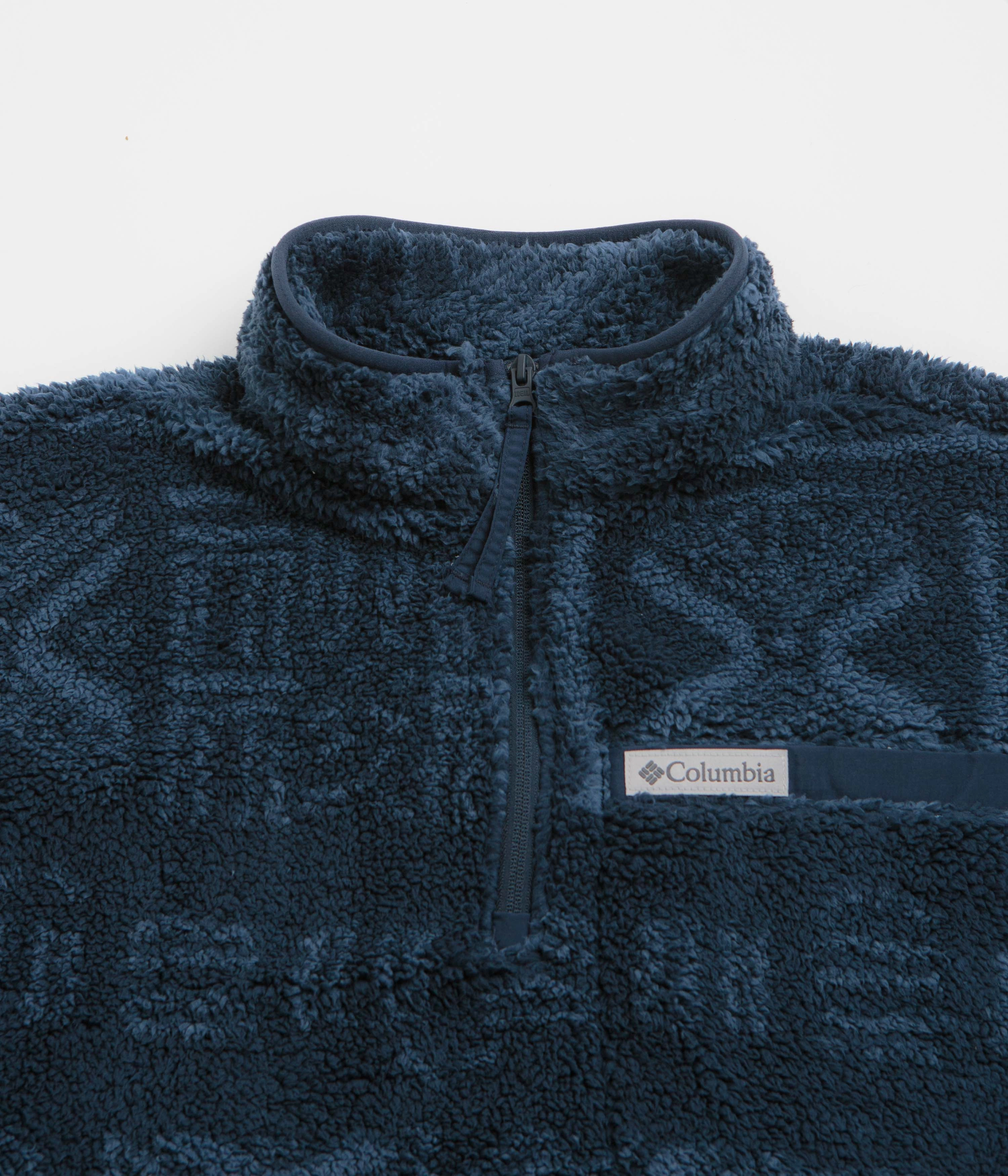 Weekend Layer Columbia Rugged Ridge High Pile Half Zip Fleece - Collegiate Navy / Deschutes Days
