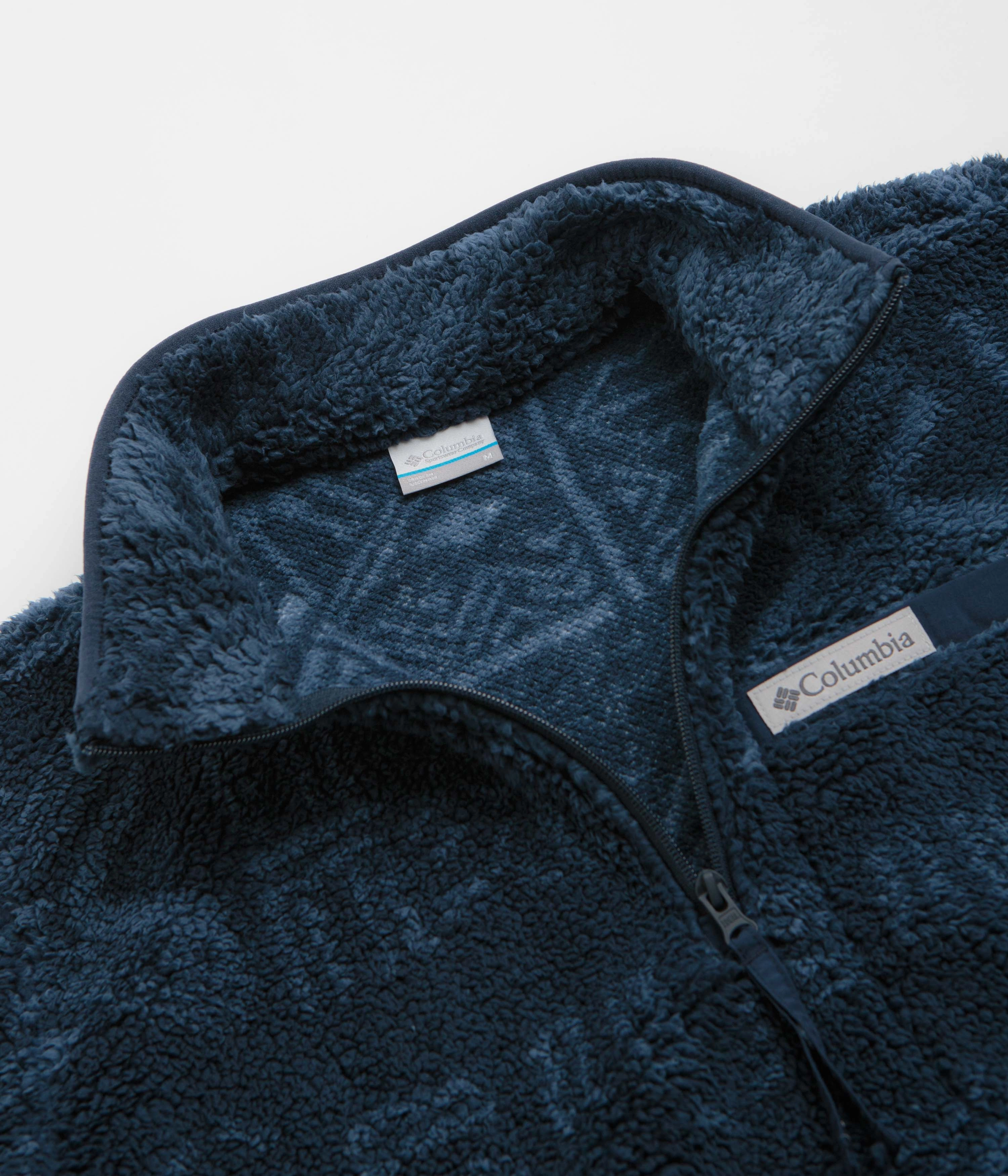 Columbia Rugged Ridge High Pile Half Zip Fleece - Collegiate Navy / Deschutes Days Cozy Touch