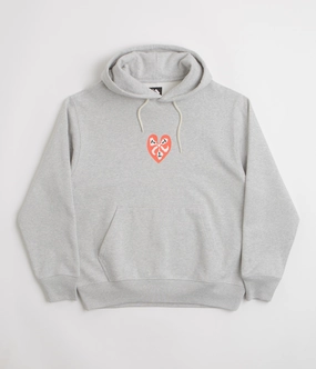 The Trilogy Tapes Heart Hoodie - Heather Grey Street Cool