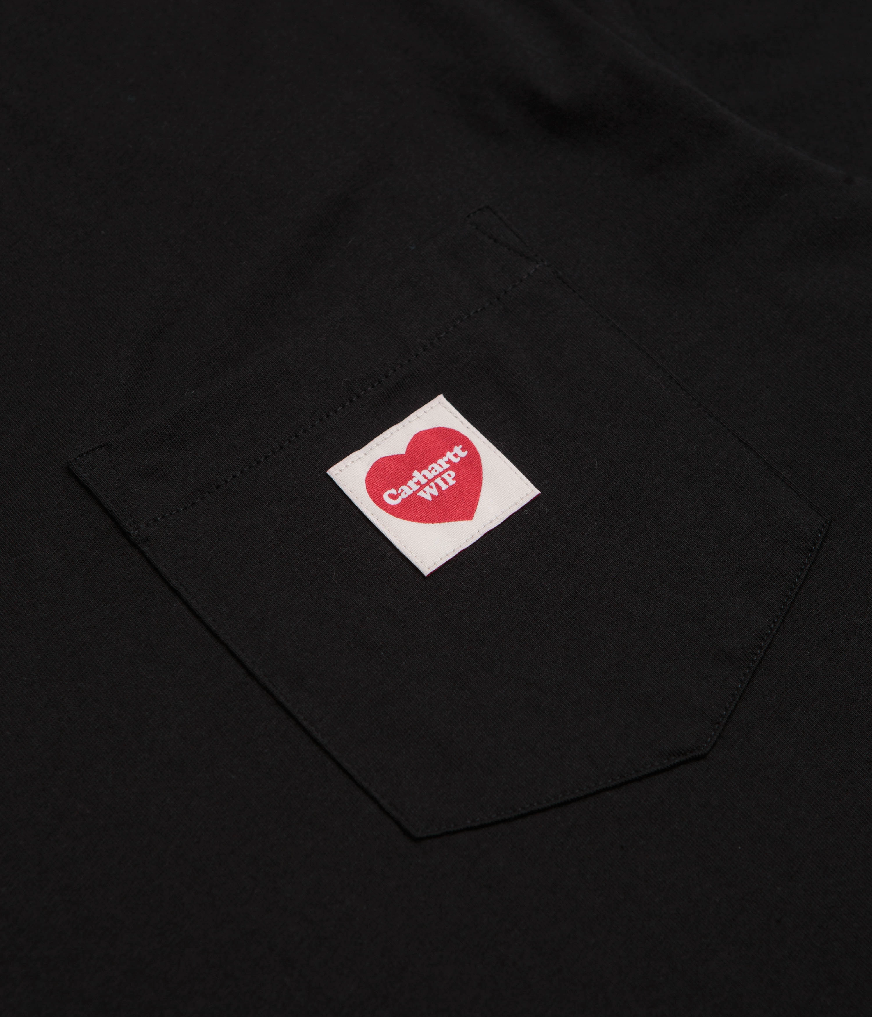 Durable Stitching Outdoor Light Carhartt Pocket Heart T-Shirt - Black / Red