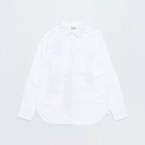 OX KOUNTRY Work Shirt (RAIN BANDANA Remake) - White Neutral Tone