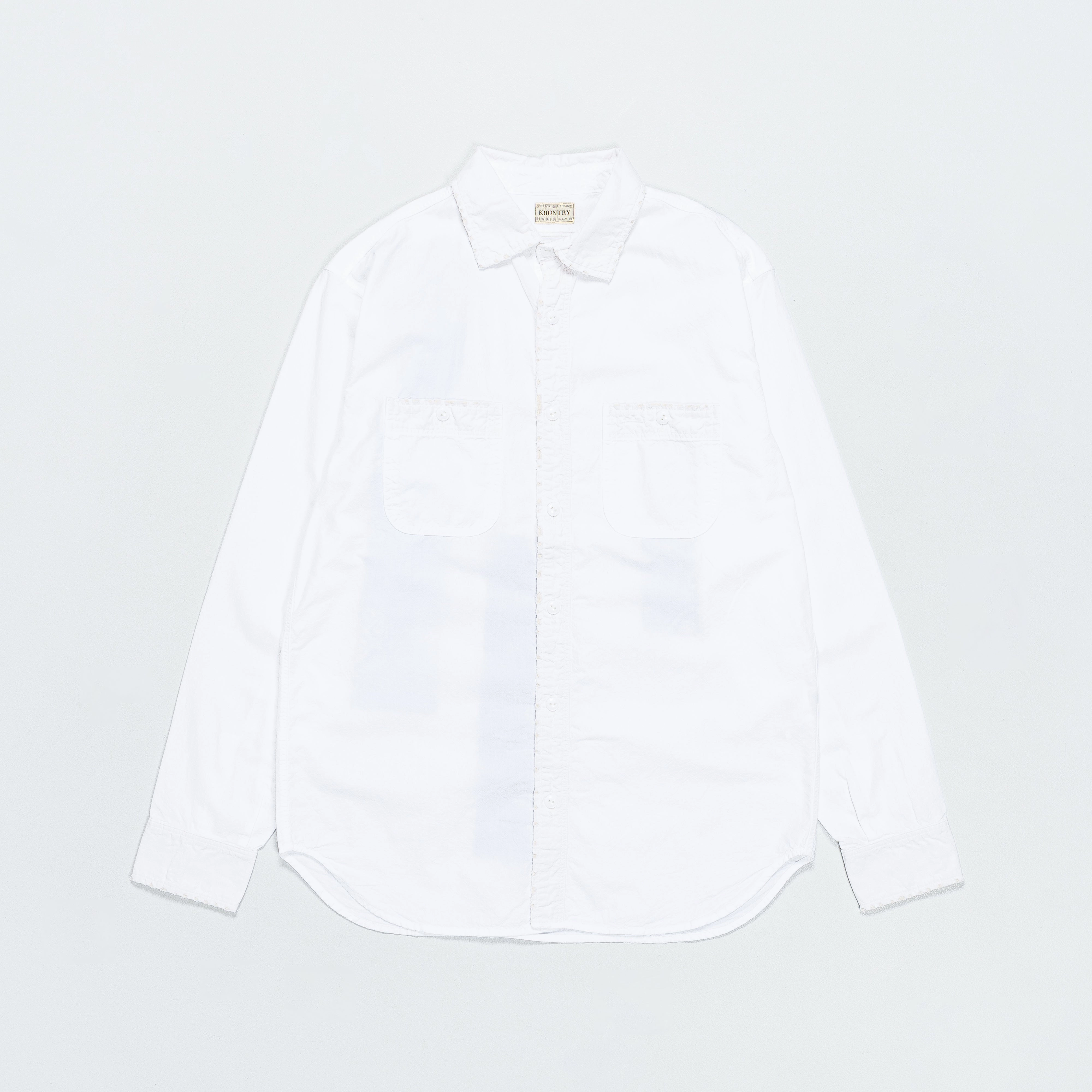 OX KOUNTRY Work Shirt (RAIN BANDANA Remake) - White Neutral Tone