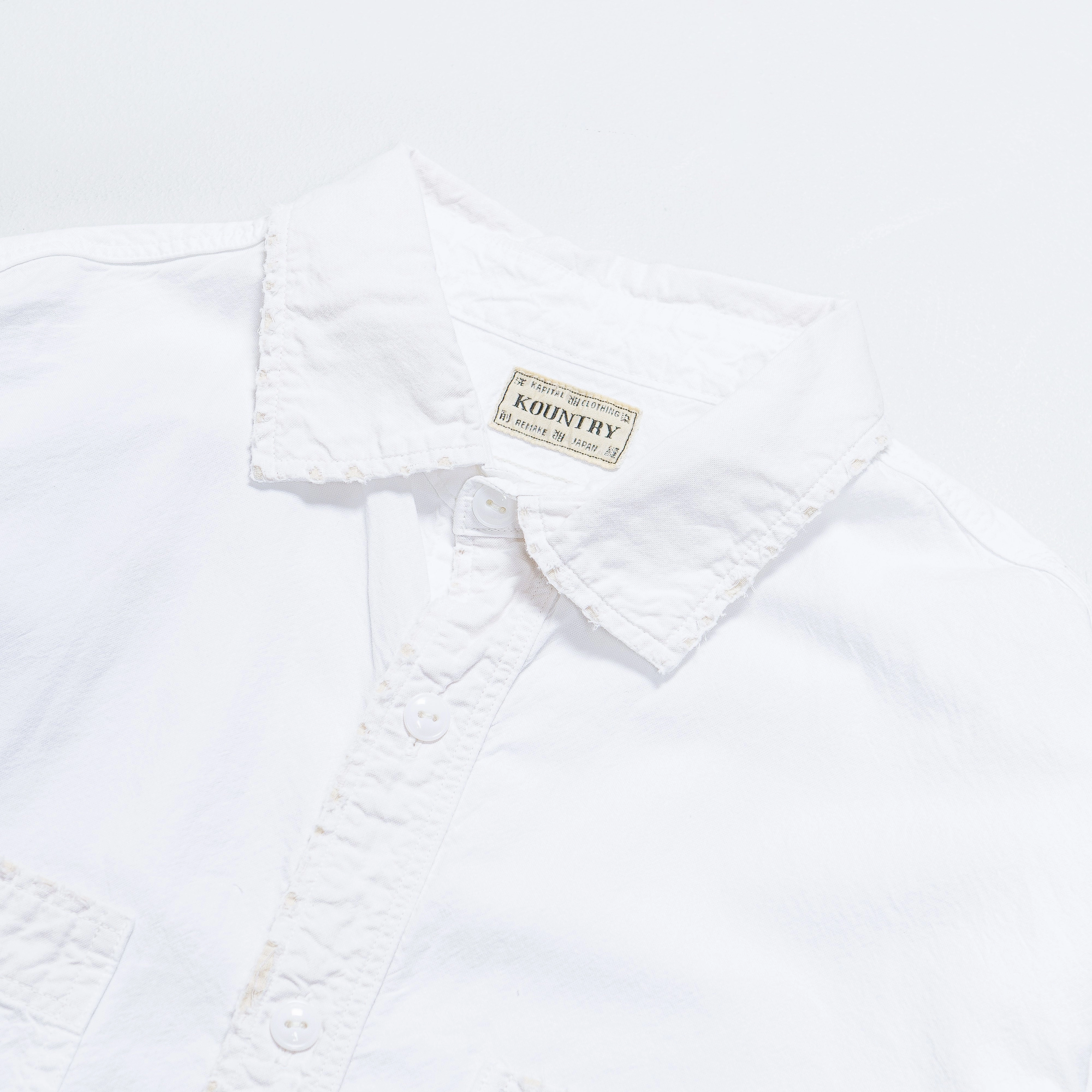 Quick Release Cuffs OX KOUNTRY Work Shirt (RAIN BANDANA Remake) - White