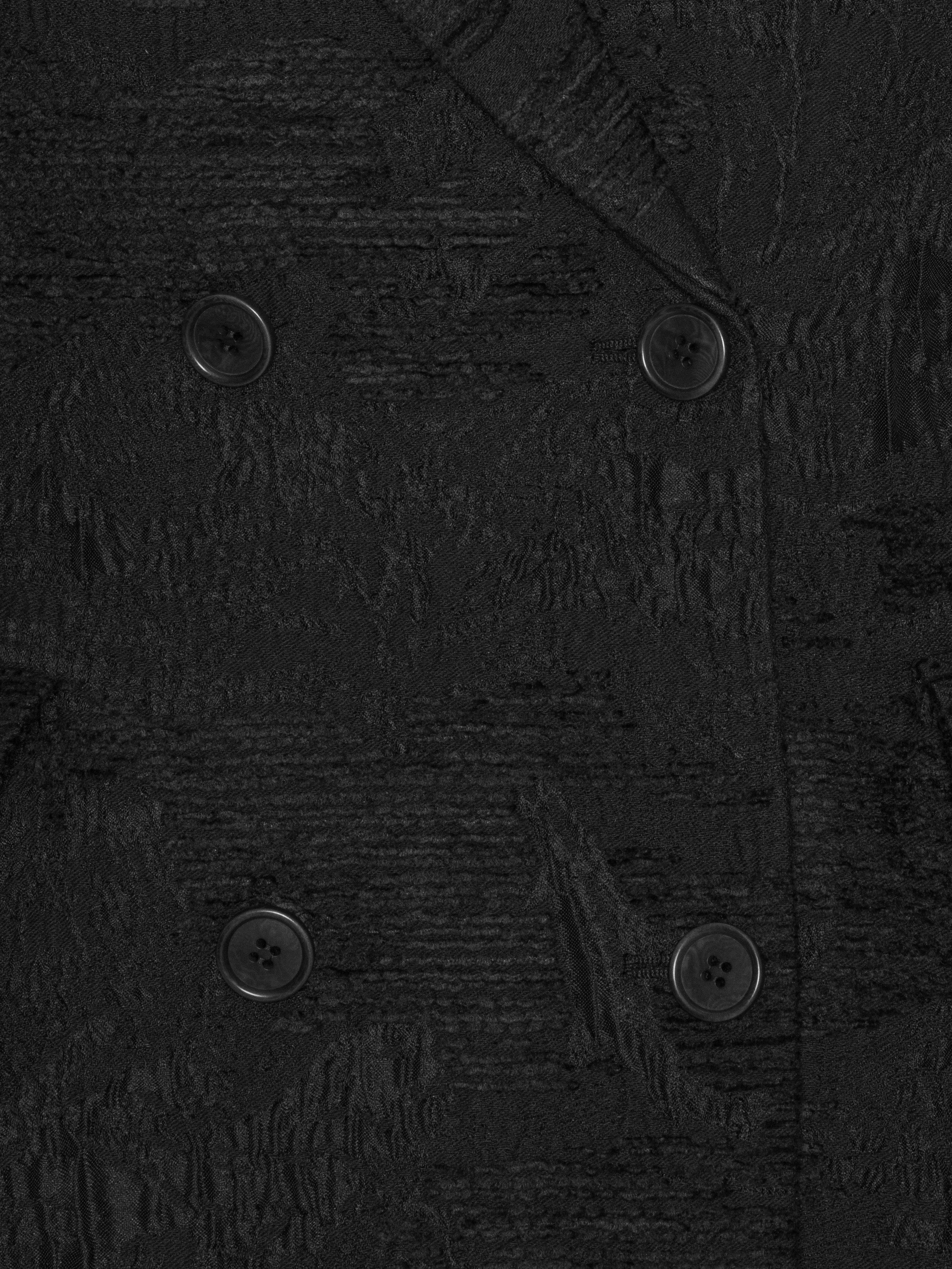 Double Stitched Seams Motif Blazer - Fishes Black