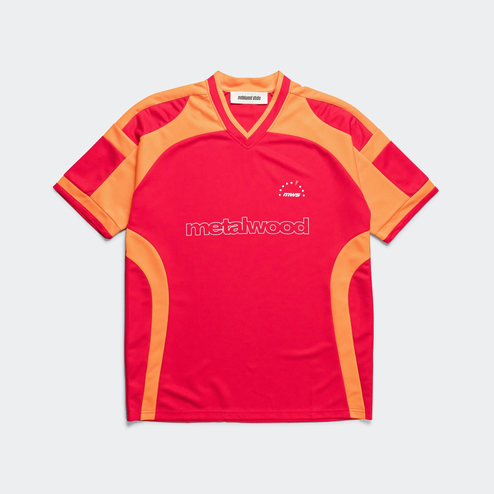Paneled Jersey - Red/Orange Classic Wearable Soft Touch Texture