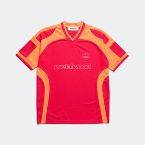 Paneled Jersey - Red/Orange Classic Wearable Soft Touch Texture