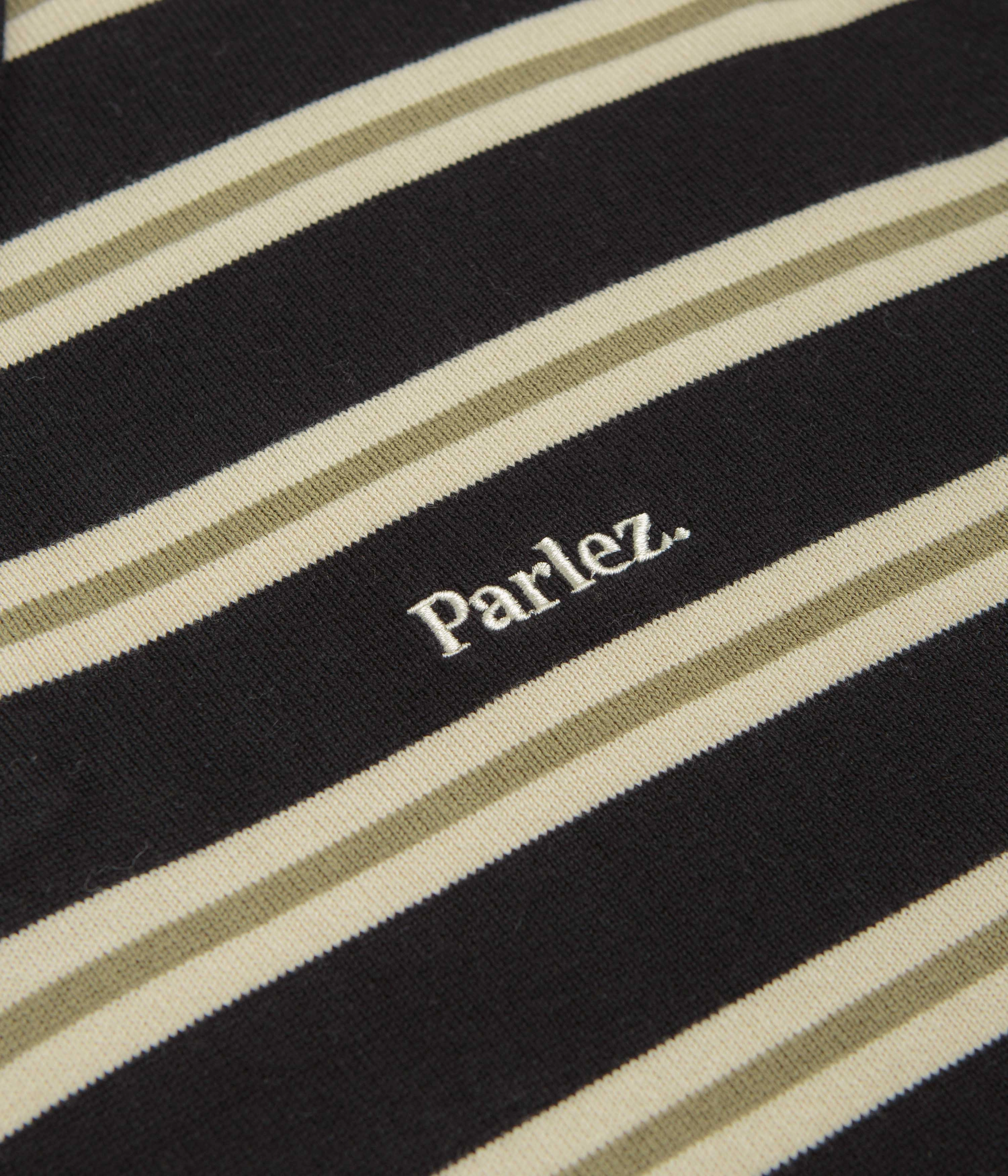 Parlez Aspen Long Sleeve Polo Shirt - Black fade resistant color Lightweight texture