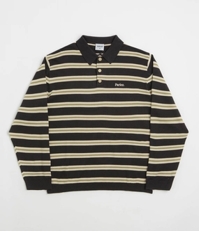 Parlez Aspen Long Sleeve Polo Shirt - Black Tagless Labeling