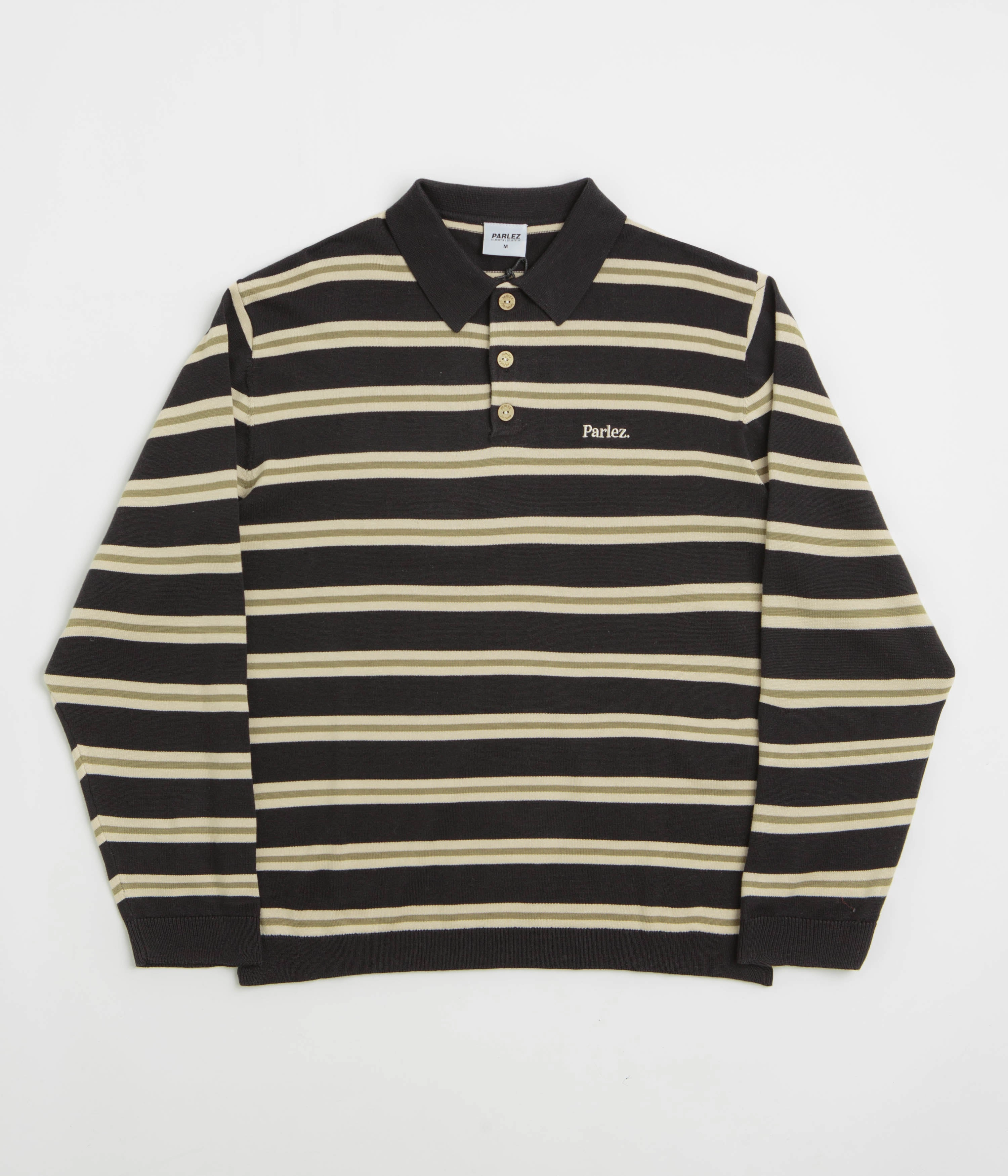 Parlez Aspen Long Sleeve Polo Shirt - Black Tagless Labeling