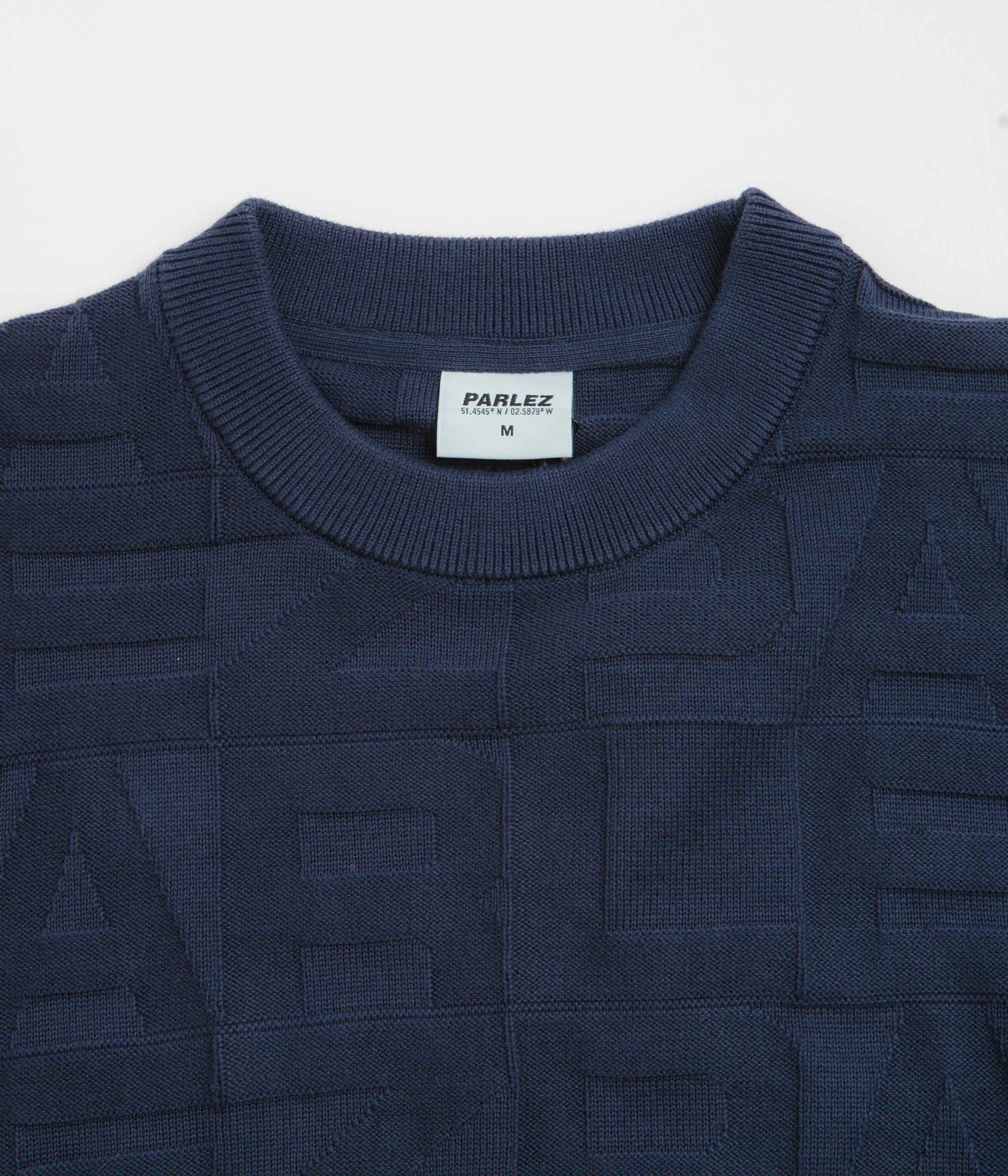 Parlez Block Crewneck Sweatshirt - Midnight Layered Men's