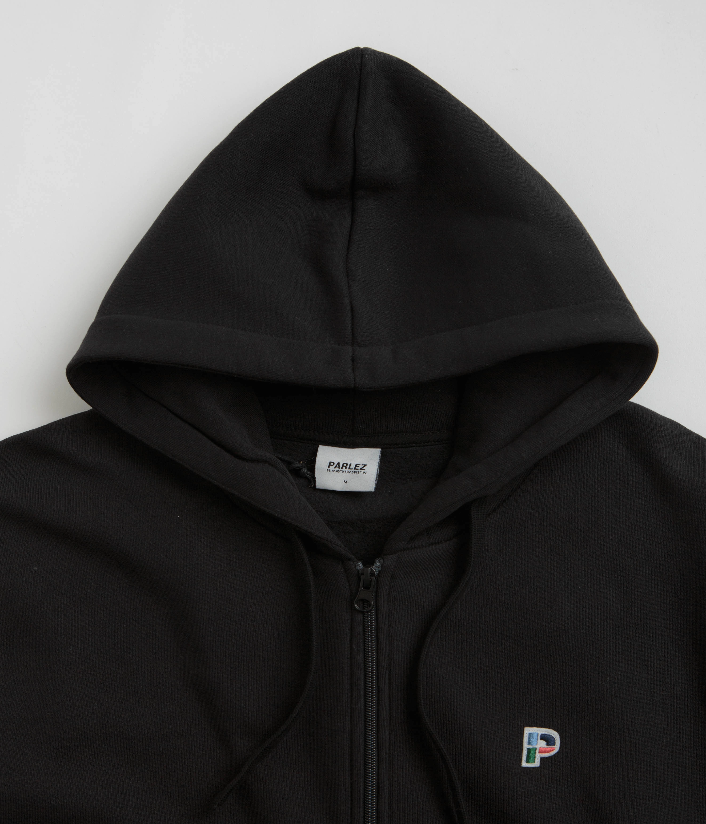 Bow Accents Urban Cool Parlez Demi Zip Hoodie - Black