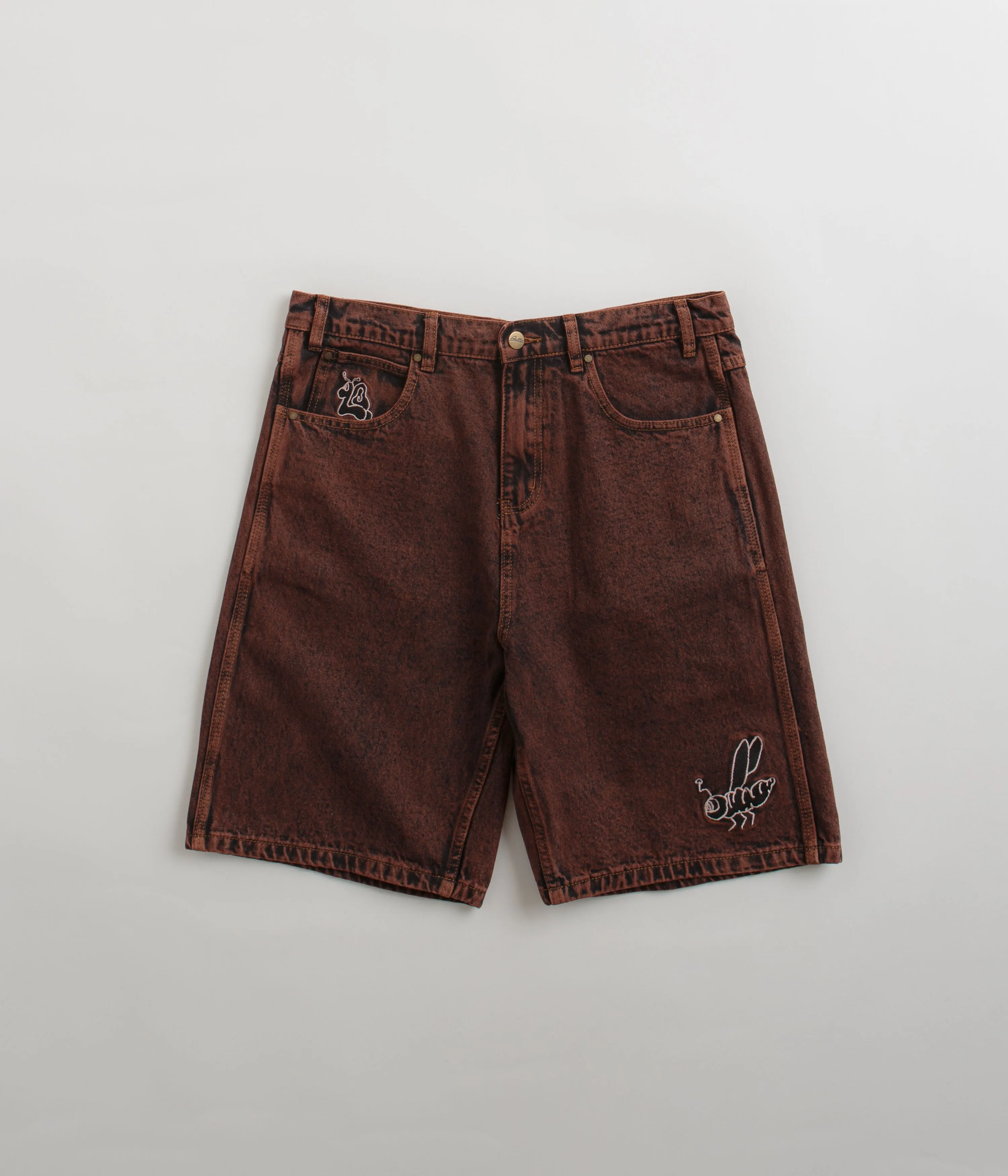 Butter Goods Critter Baggy Denim Shorts - Brick Simple Vibe