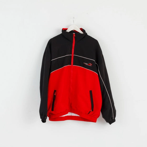 All Season Shamp Mens XL Jacket Black Red All Sports Activewear Bomber Zip Up Top