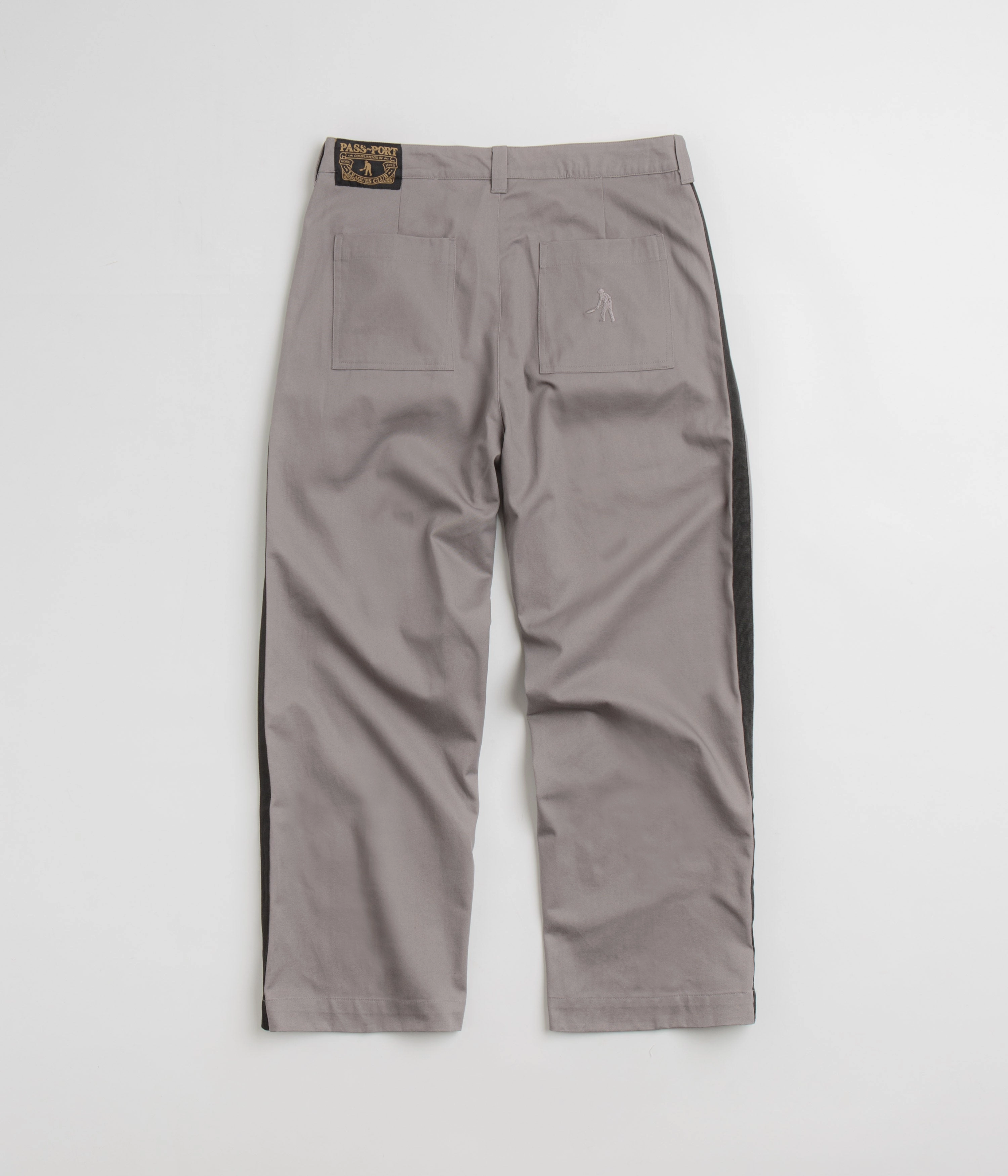 Pass Port Leagues Club Striped Pants - Grey / Black Abrasion Resistant Material Casual Wear