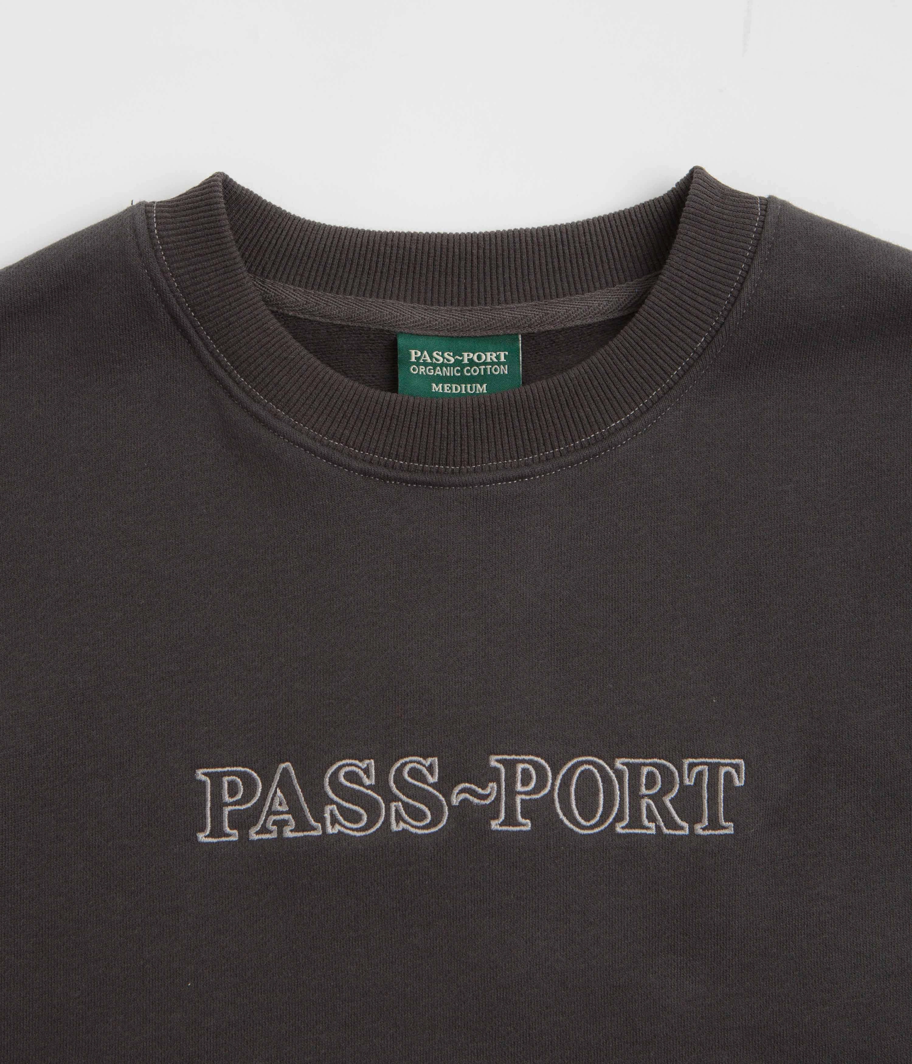 Pass Port Official Organic Fleece Sweatshirt - Vintage Black High-quality