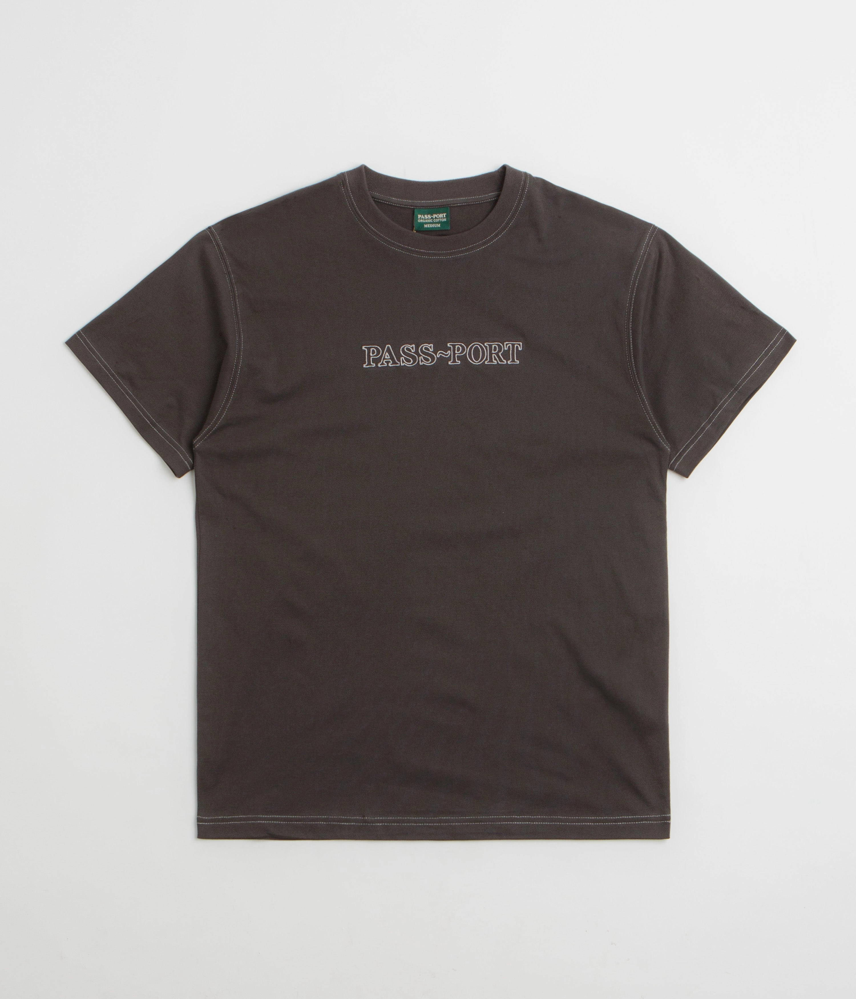 Pass Port Official Organic T-Shirt - Vintage Black Leisure Casual