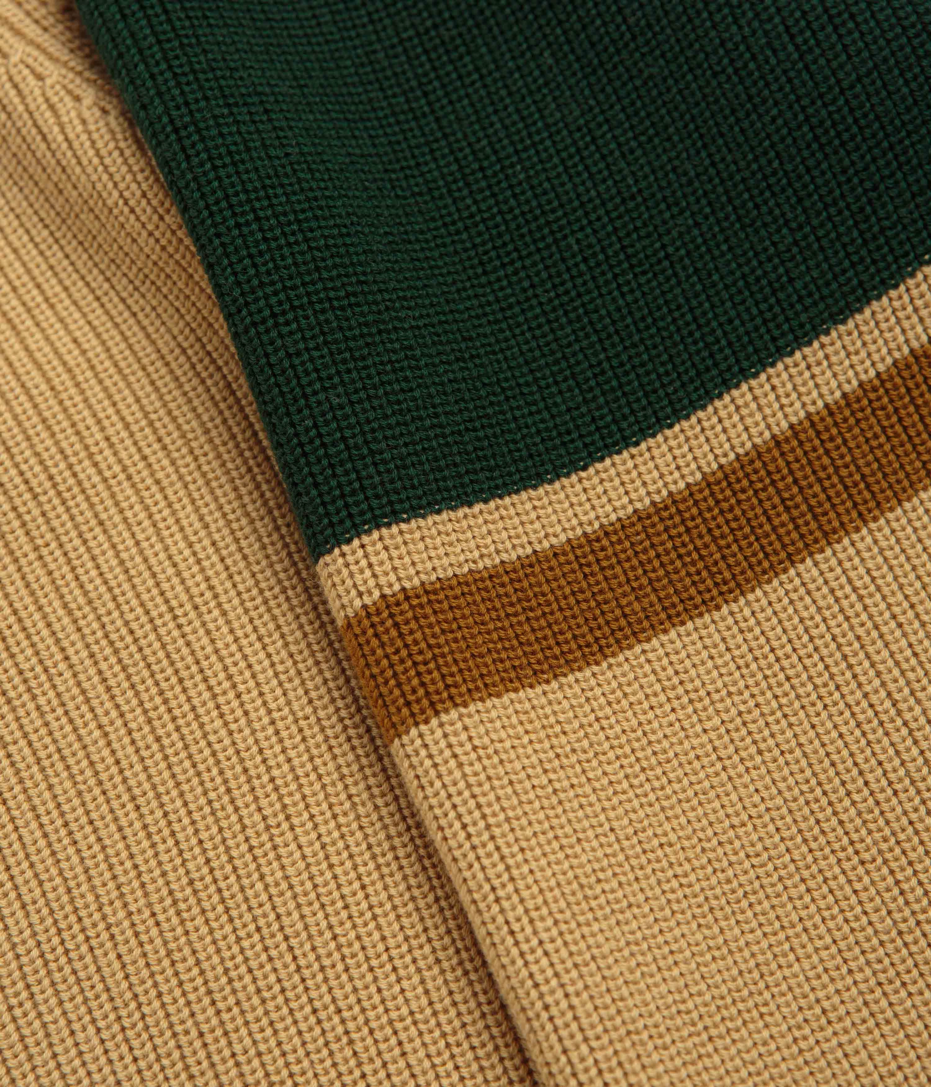 Cozy All Day Pass Port Organic Cotton Stripe Knit Sweatshirt - Cream