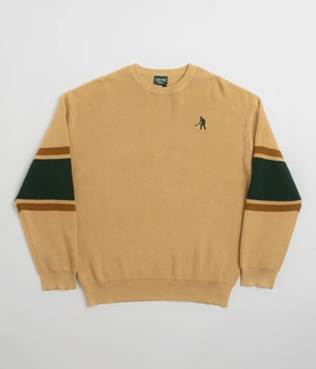 Core Fit High-quality Pass Port Organic Cotton Stripe Knit Sweatshirt - Cream