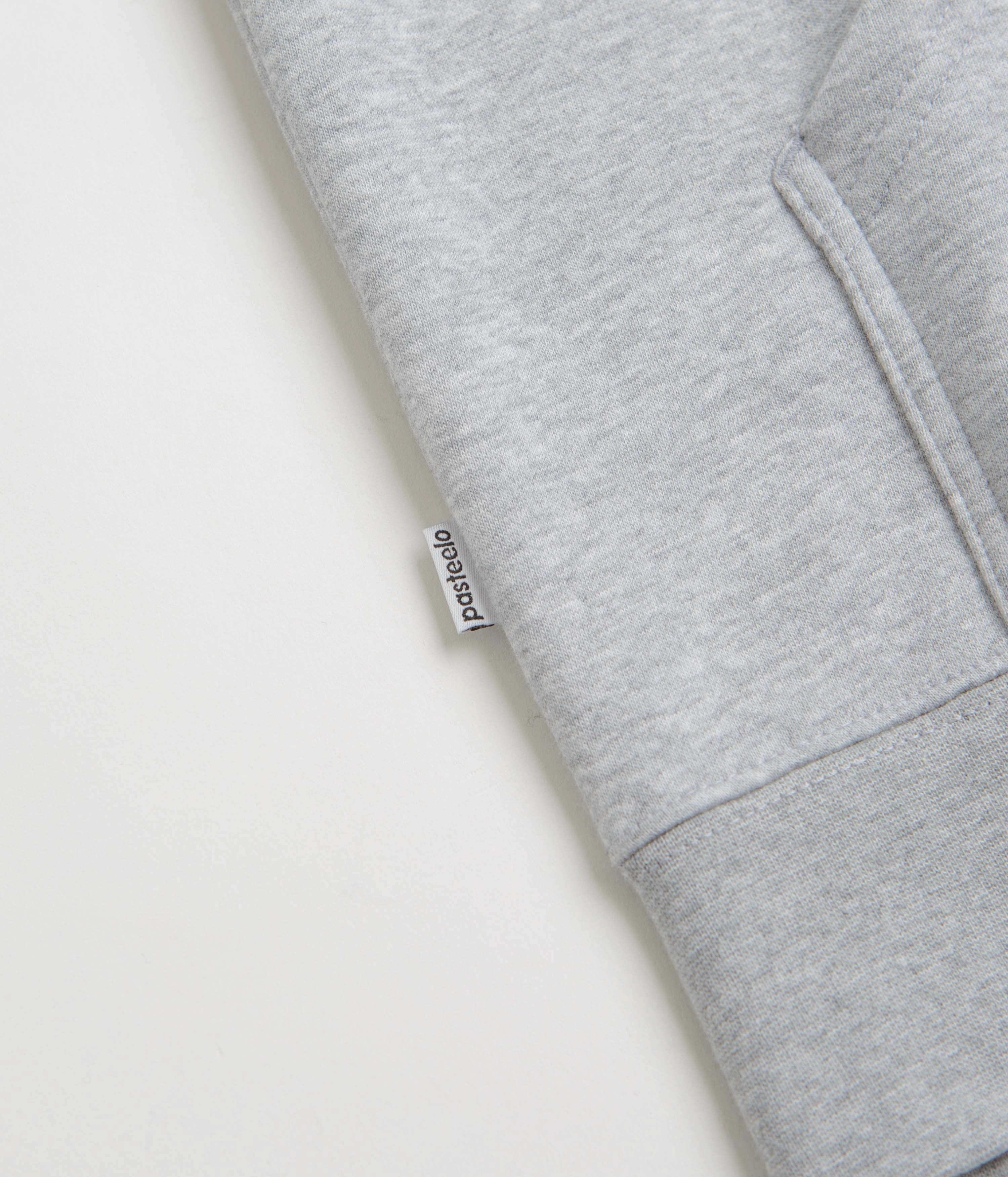 Pasteelo Embroidered Play Hoodie - Heather Grey Tagless Labeling