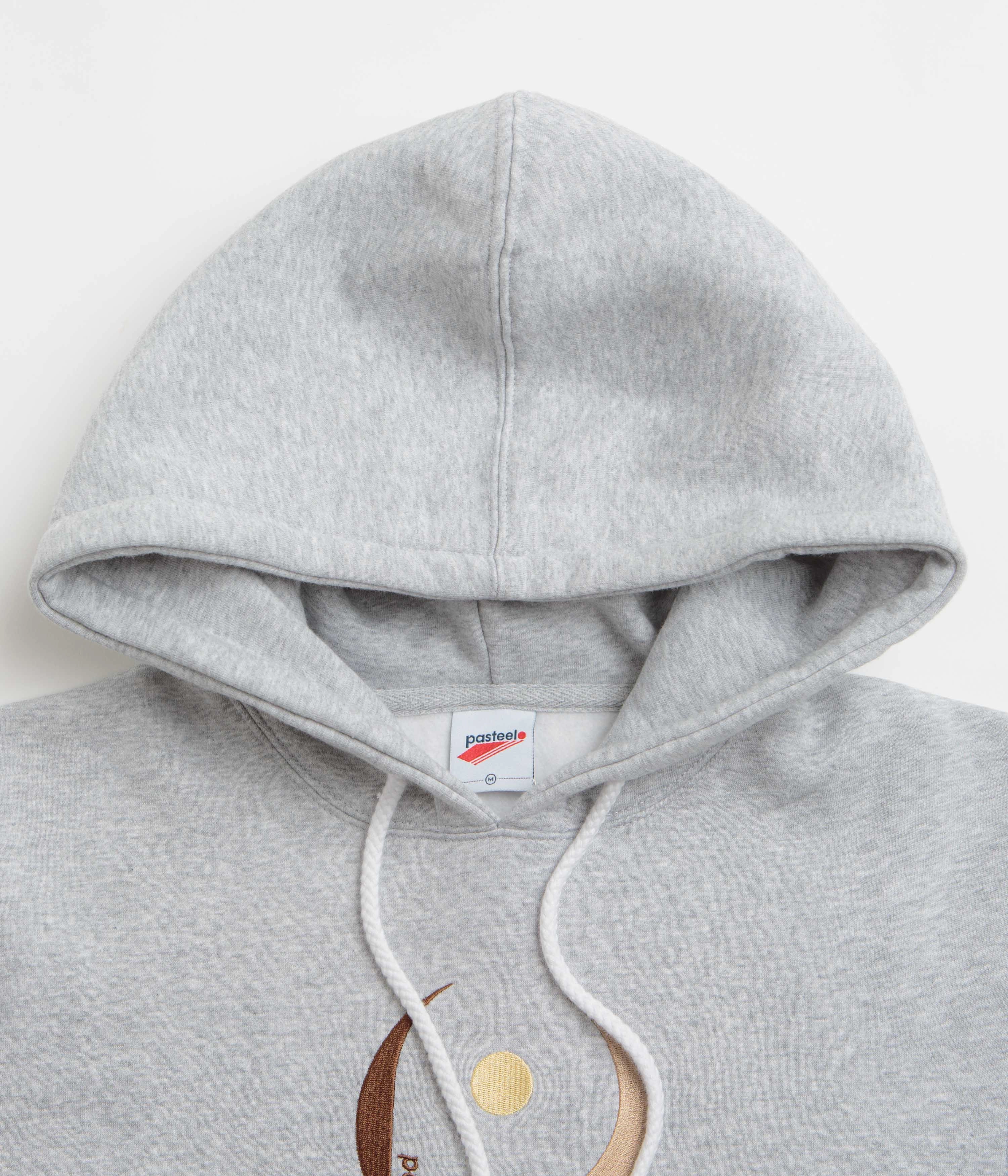 Pasteelo Embroidered Play Hoodie - Heather Grey Travel Friendly