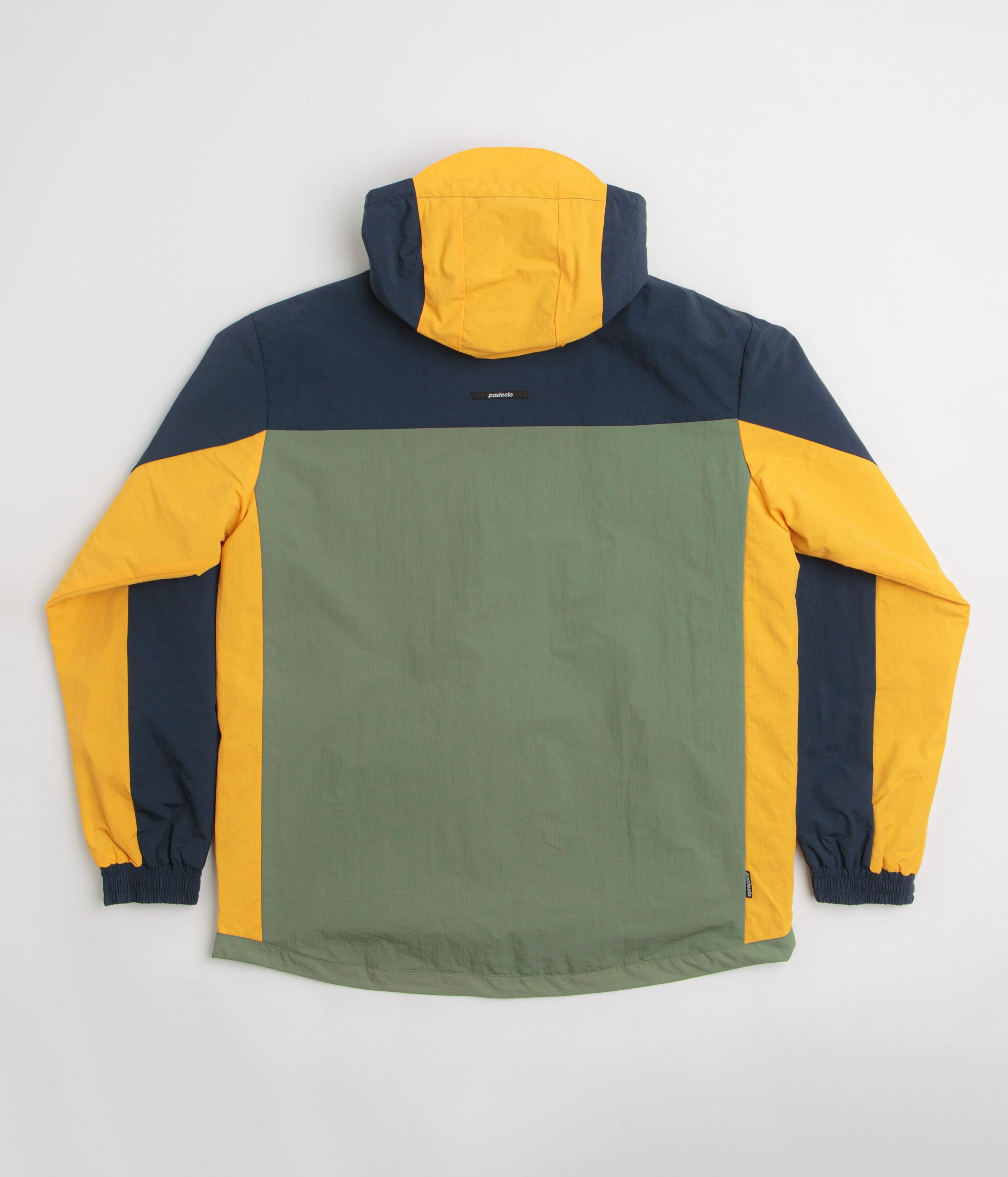 Pasteelo Hooded Windbreaker Jacket - Navy / Olive / Gold Midweight Option