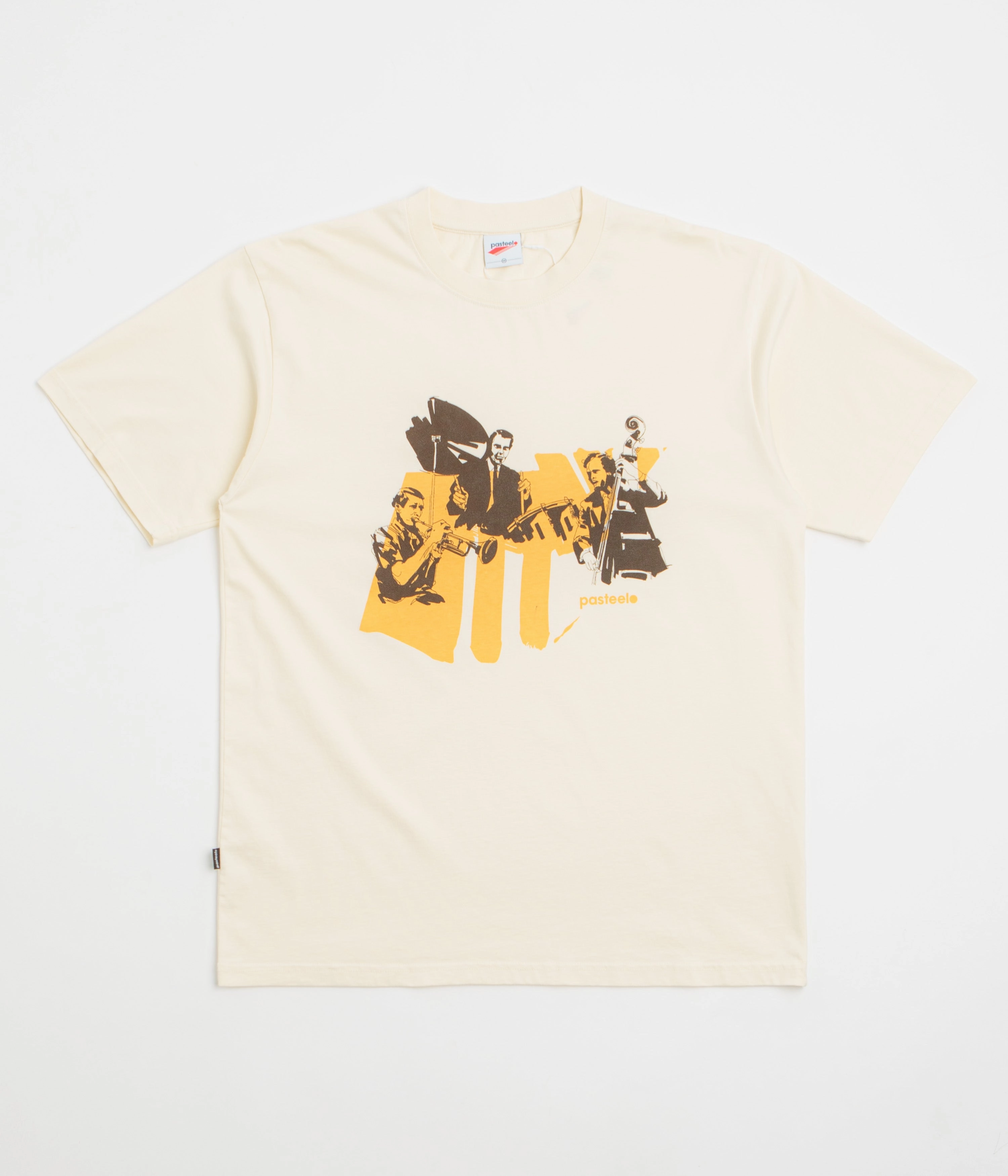 Pasteelo Jazz Cats T-Shirt - Cream Unisex style Active Comfort Style