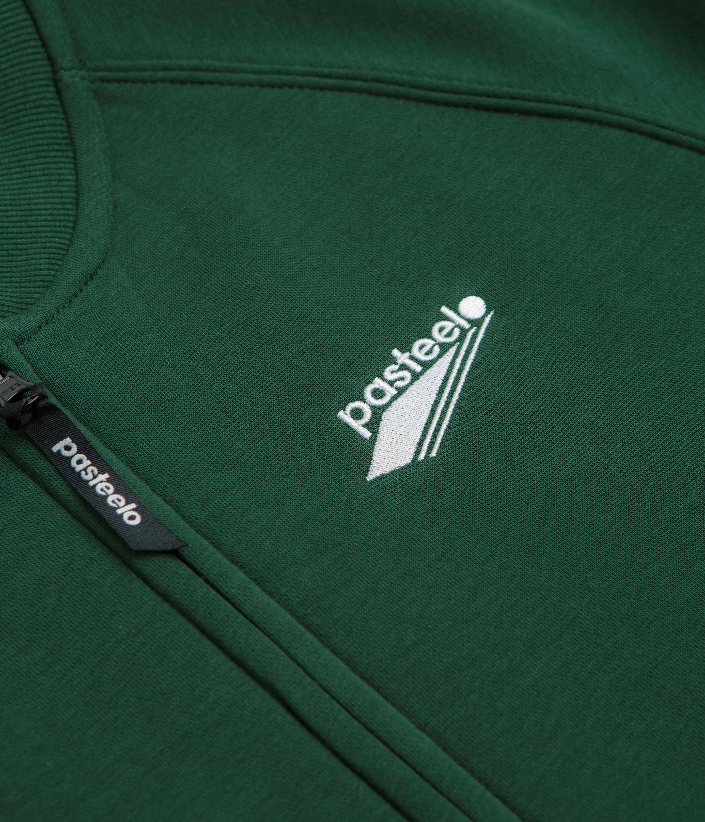 Comfort Wear product group cooperation Pasteelo Zip Up Trainer Sweatshirt - Forest