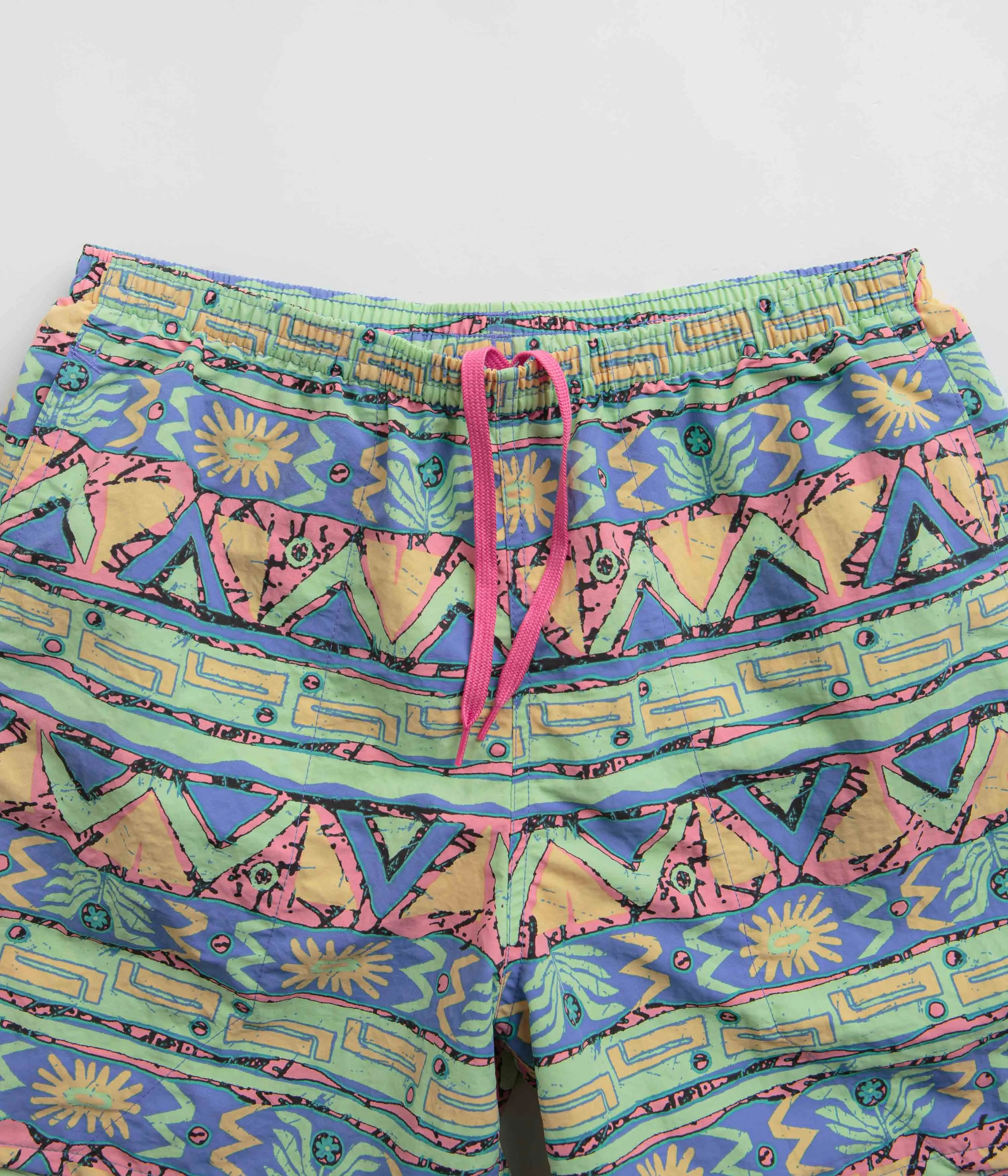 Patagonia Baggies 5" Shorts - High Hopes Geo: Salamander Green Odor Resistant Finish button fly