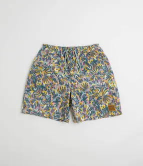 Modern Design Patagonia Baggies Longs 7" Shorts - Wild Botanist: Tidal Teal