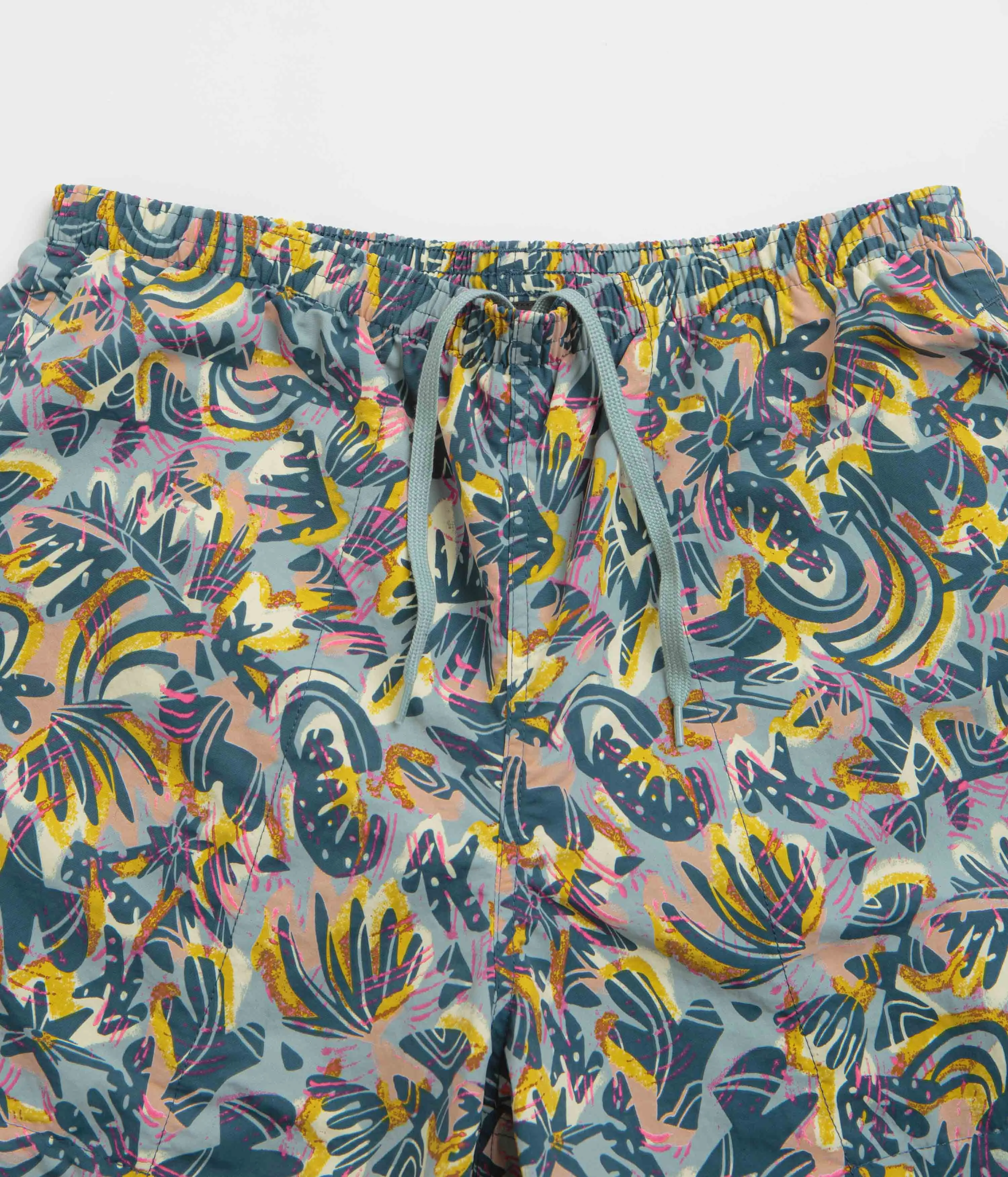 Patagonia Baggies Longs 7" Shorts - Wild Botanist: Tidal Teal Stretch Fit Design Summer Vibes