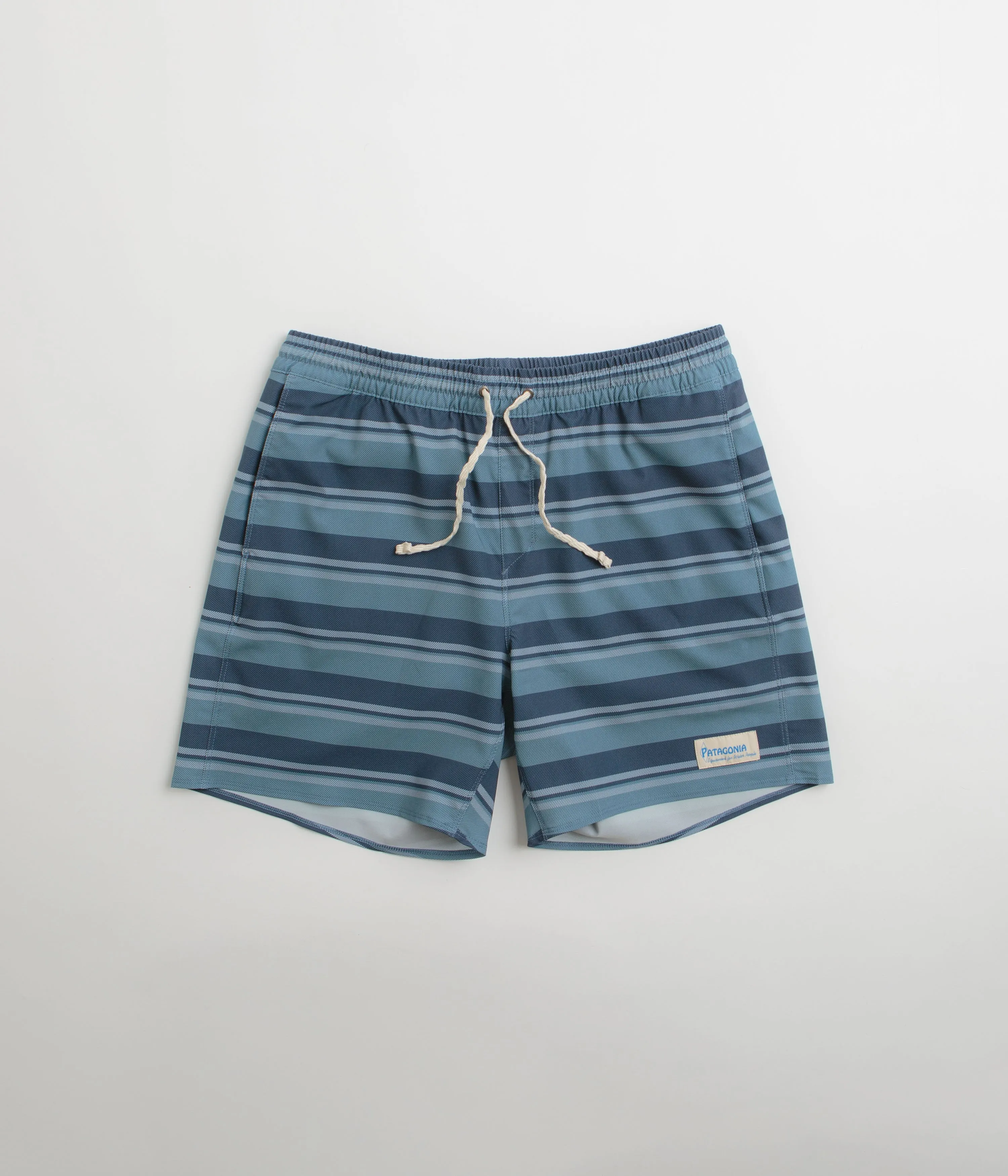 Patagonia Hydropeak Volley 16" Shorts - Twinnie Stripe: Still Blue Seamless Integration